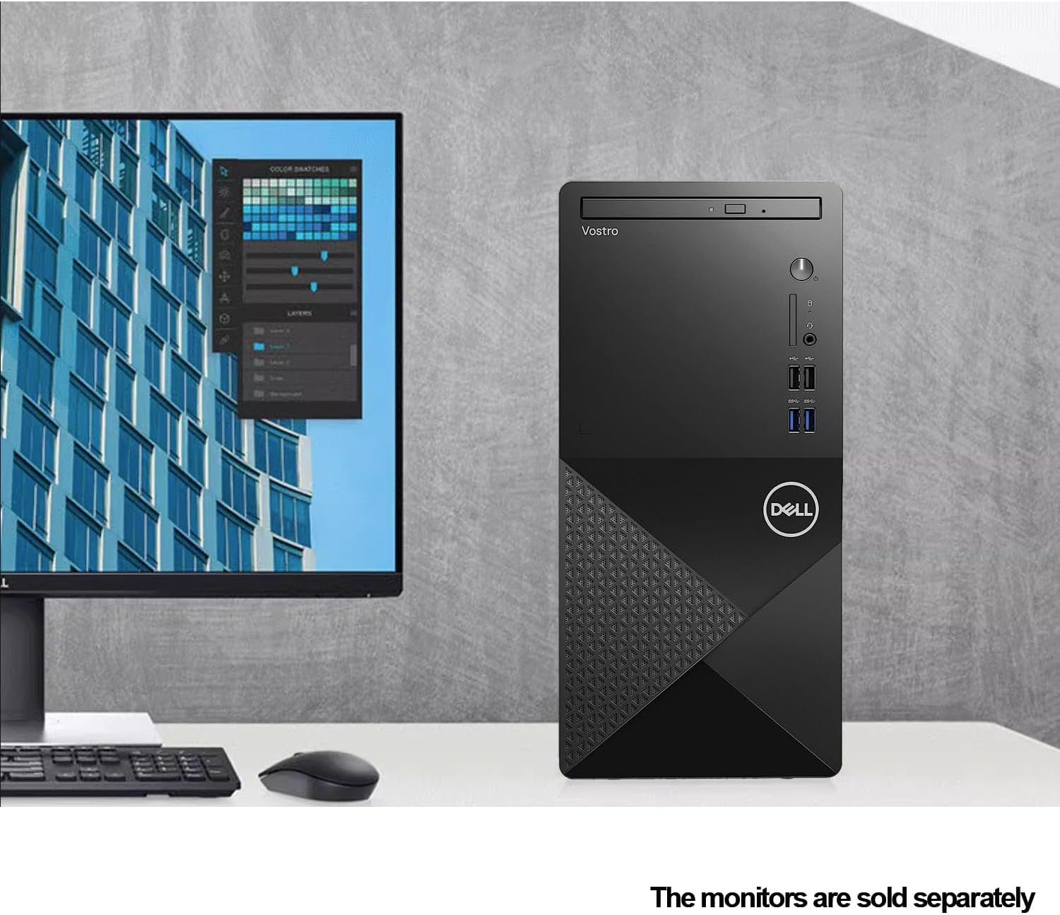Dell Computadora de escritorio Vostro 3910, procesador Intel Core i5-12400 de 12 generación, RAM DDR4 de 32 GB, SSD PCIe de 256 GB + disco duro de 1