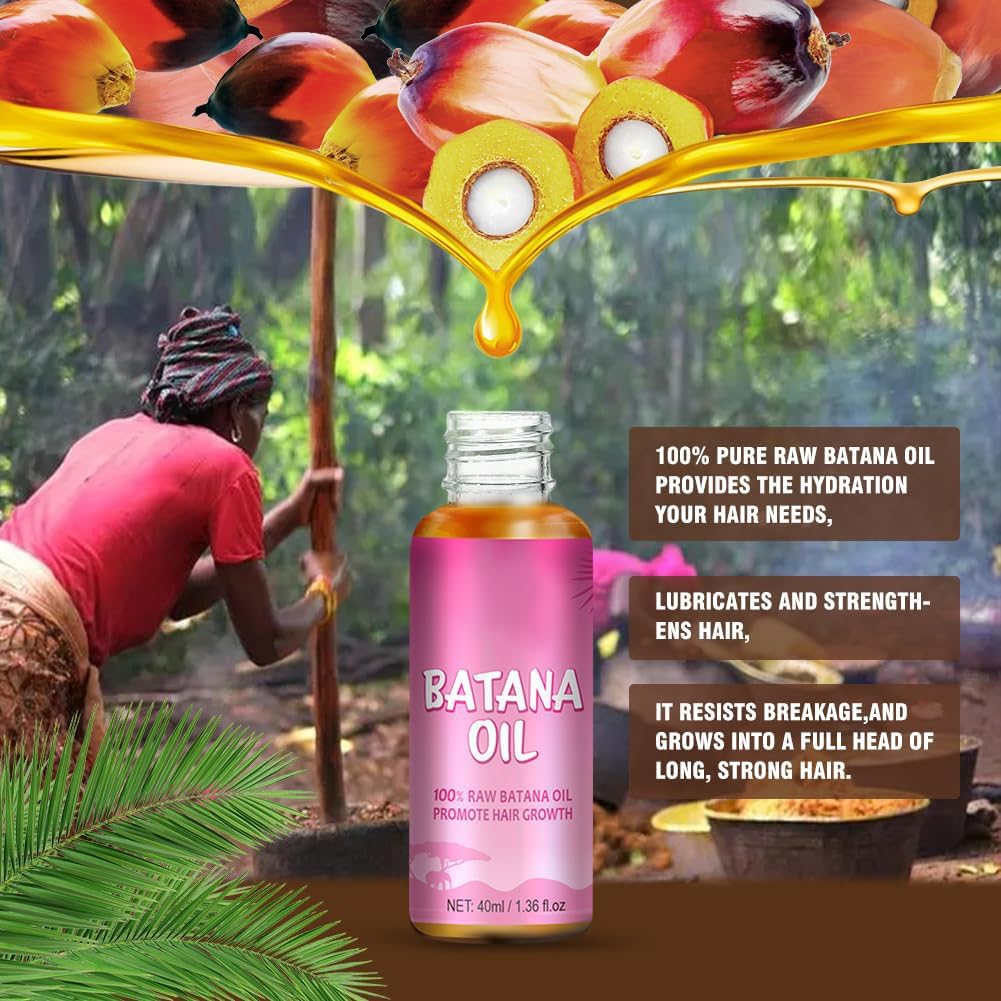 Aceite de batana 100% natural Aceite de Batana crudo Set completo Promueve el crecimiento del cabello Promueve el bienestar del cabello para hombres