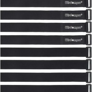 Wisdompro – Paquete de 12 correas de sujeción reutilizables con velcro de 1 x 18 pulgadas, reutilizables, duraderas y funcionales para mantener tu Wisdompro – Paquete de 12 correas de sujeción reutilizables con velcro de 1 x 18 pulgadas, reutilizables, duraderas y funcionales para mantener tu