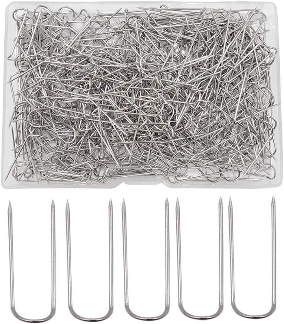 50 alfileres de costura en forma de U, alfileres de tela, alfileres de costura, horquillas, alfileres de costura, alfileres rectos multiusos para