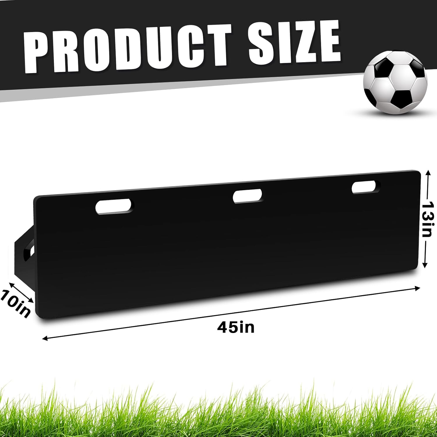 Deekin Rebotador de fútbol con 2 ángulos de 45 x 10 pulgadas, plegable, para entrenamiento de fútbol y práctica de tiro