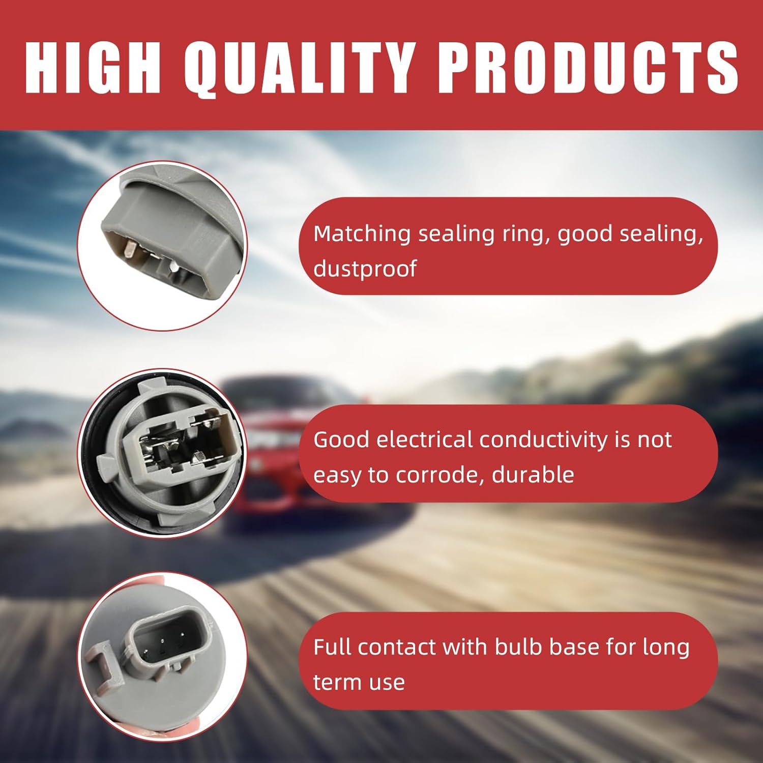Ziciner 2 bombillas de señal de giro frontal, conjunto de soporte de lámpara de señal de giro para automóvil, compatible con Tundra 05-21, Tacoma