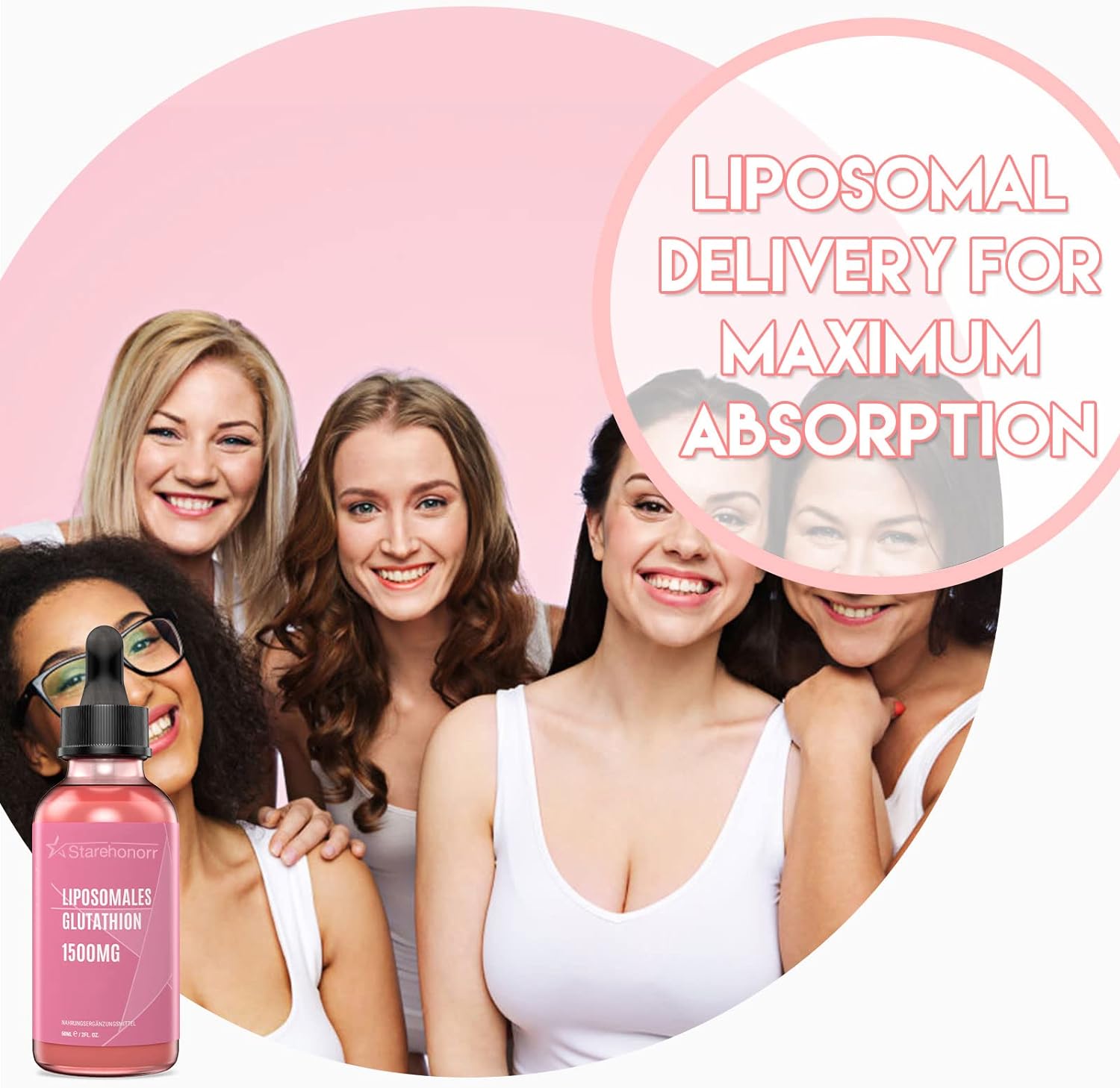 Glutatión líquido liposomal 1500 mg, suplemento reducido de glutatión, suplemento para desintoxicación, defensa del envejecimiento, sistema