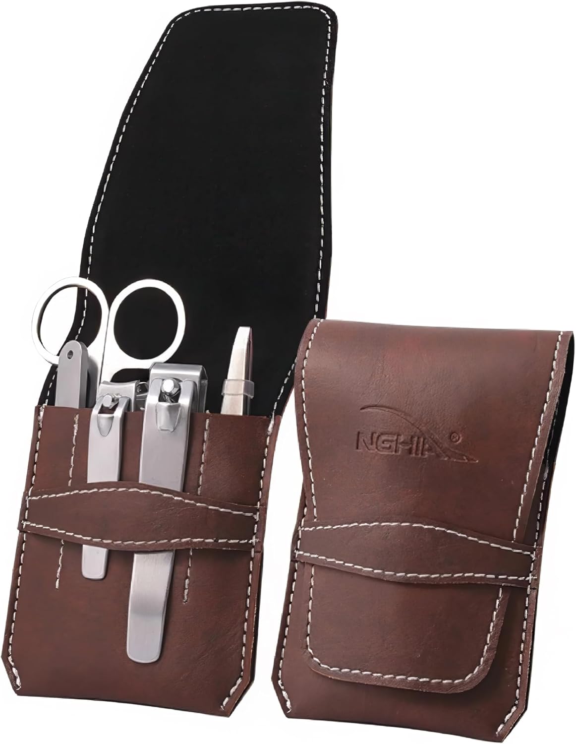 Set de manicura multifuncional para hombres – GS-08 (marrón)