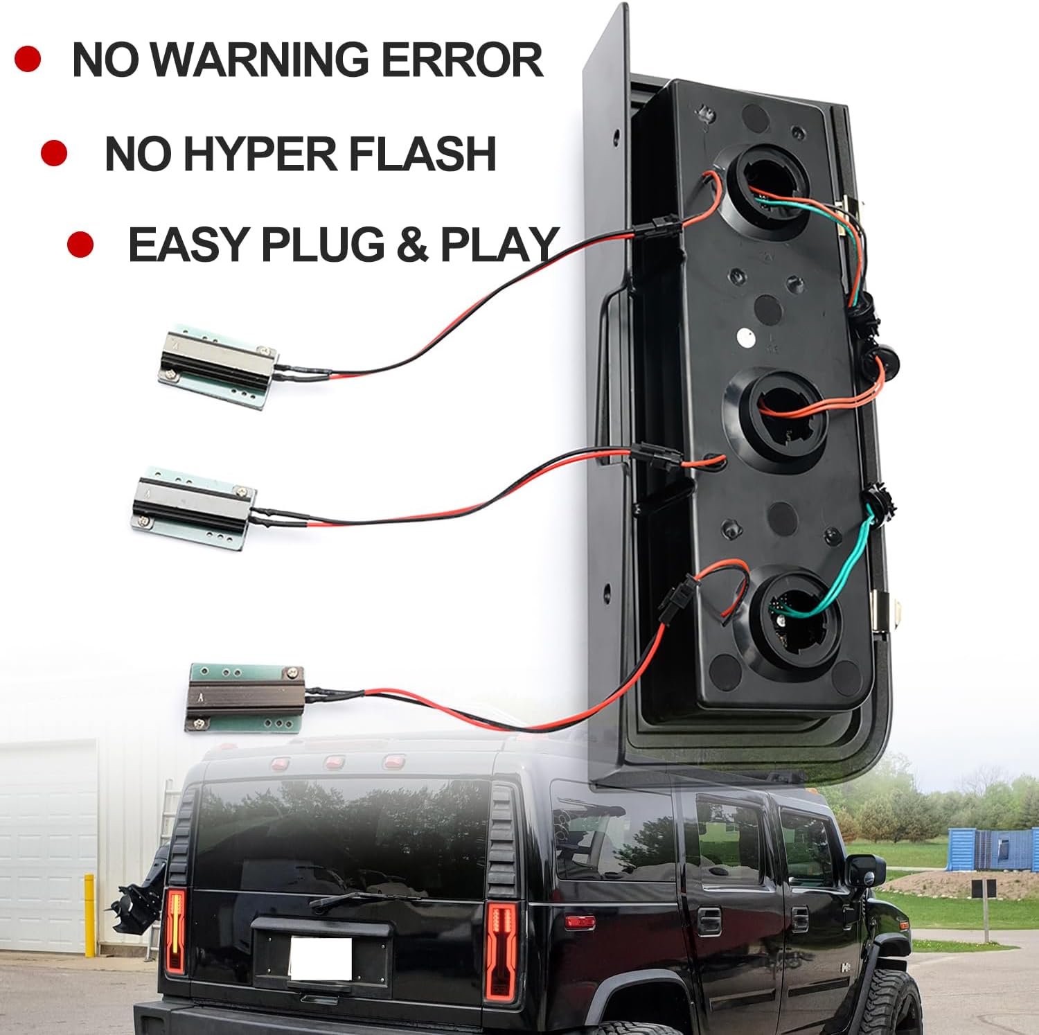 NSLUMO Último estilo EV LED conjunto de luz trasera para 2003 2004 2005 2006 2007 2008 2009 Hummer-H2 SUV LED trasera nieblafrenomarcha atrás  kit