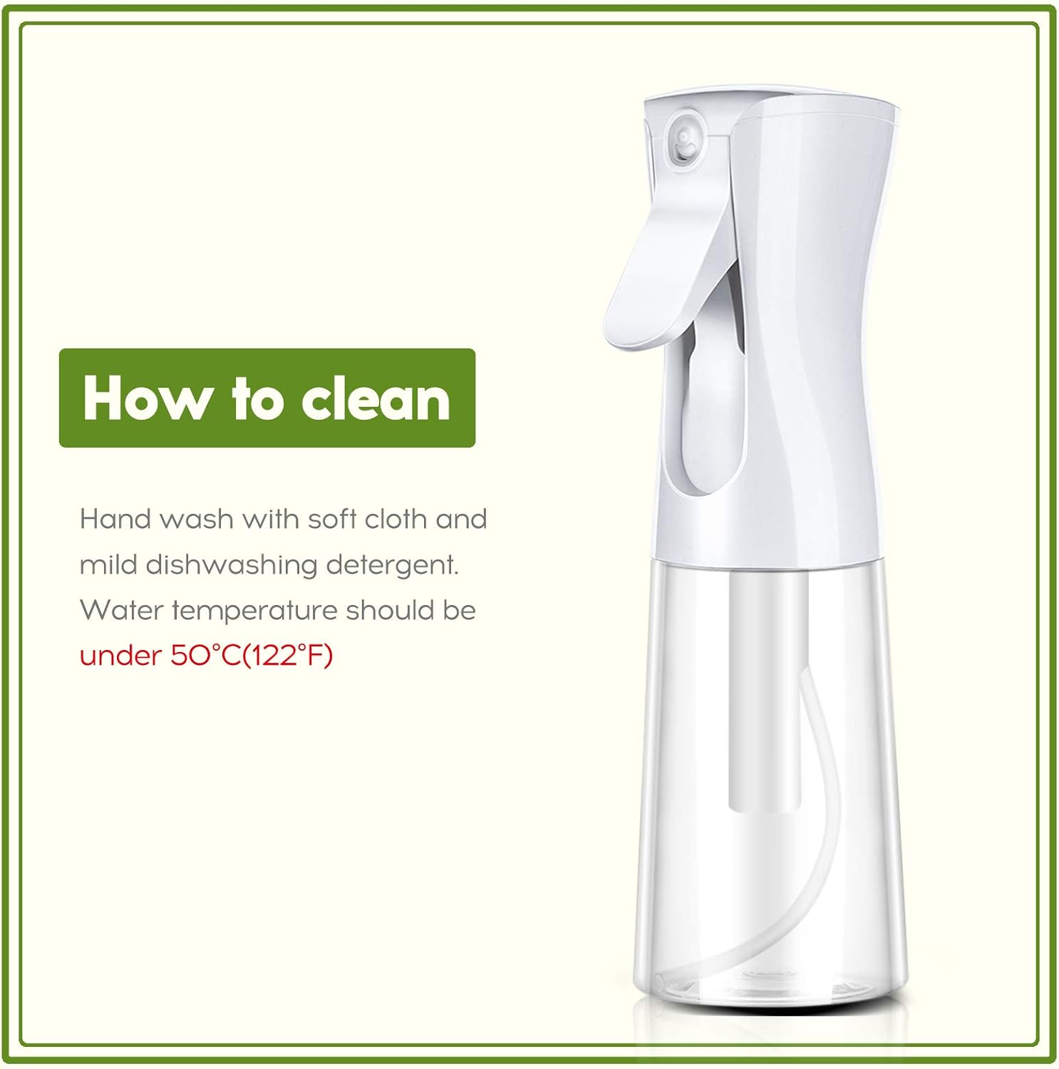 Oliver – Pulverizador de aceite para cocinar, botella de spray de 12 onzas, dispensador de aceite recargable sin aerosol, estilo ensalada Mister