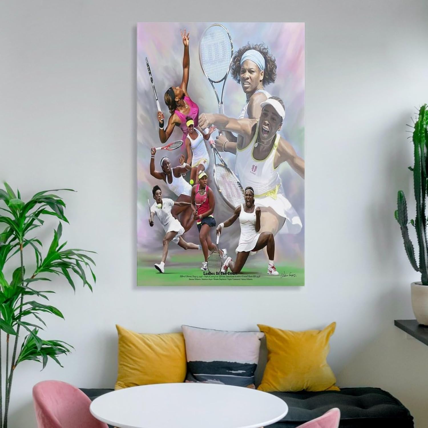 Póster deportivo de Coco Gauff famoso jugador de tenis (9) póster de pintura de pared, póster impreso en lienzo, obras de arte, decoración de