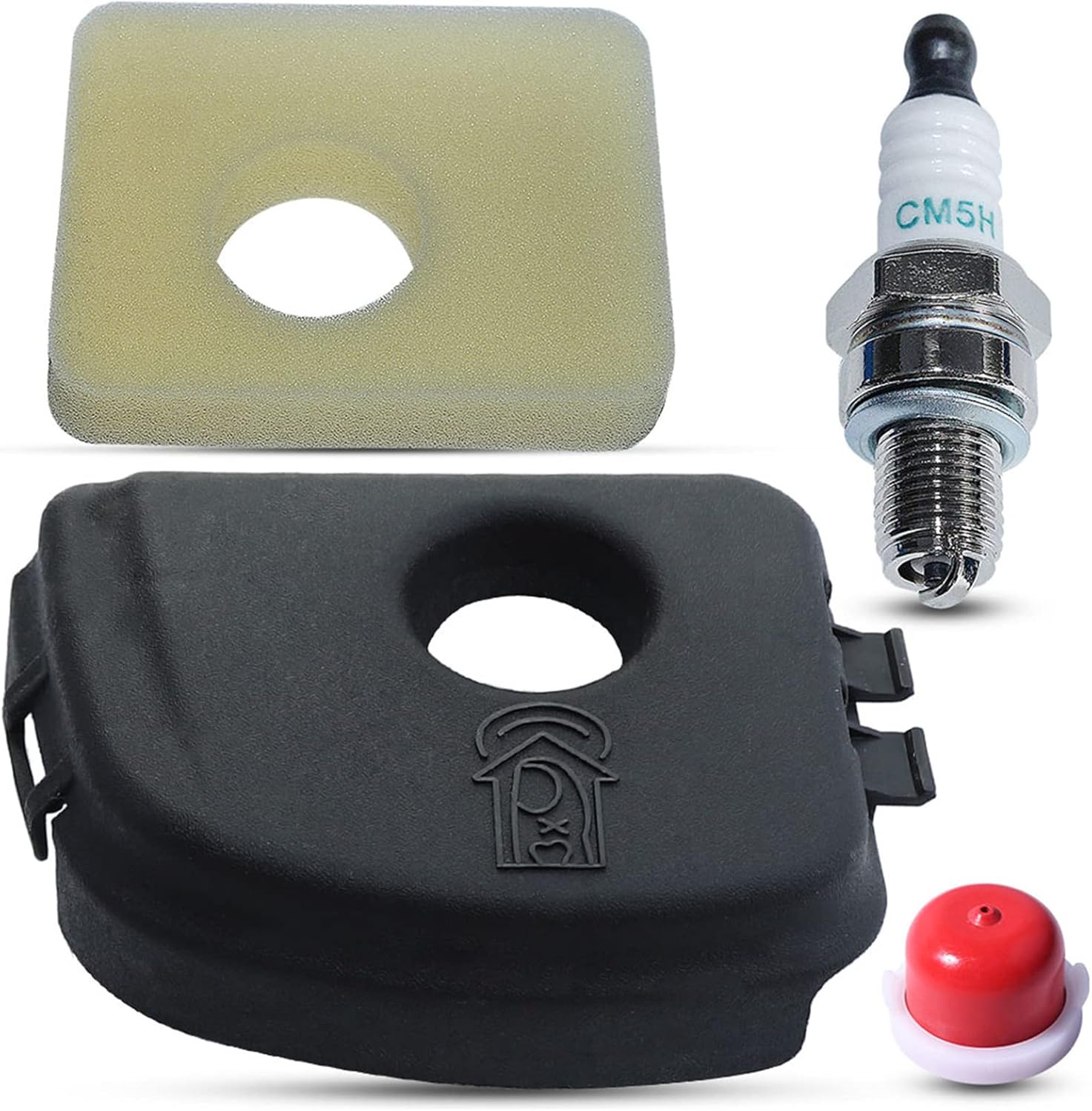 595660 – Cubierta para filtro de aire + filtro de espuma de filtro de aire 799579 + bombilla de imprimación 594281 para Brriggs & Sttratton
