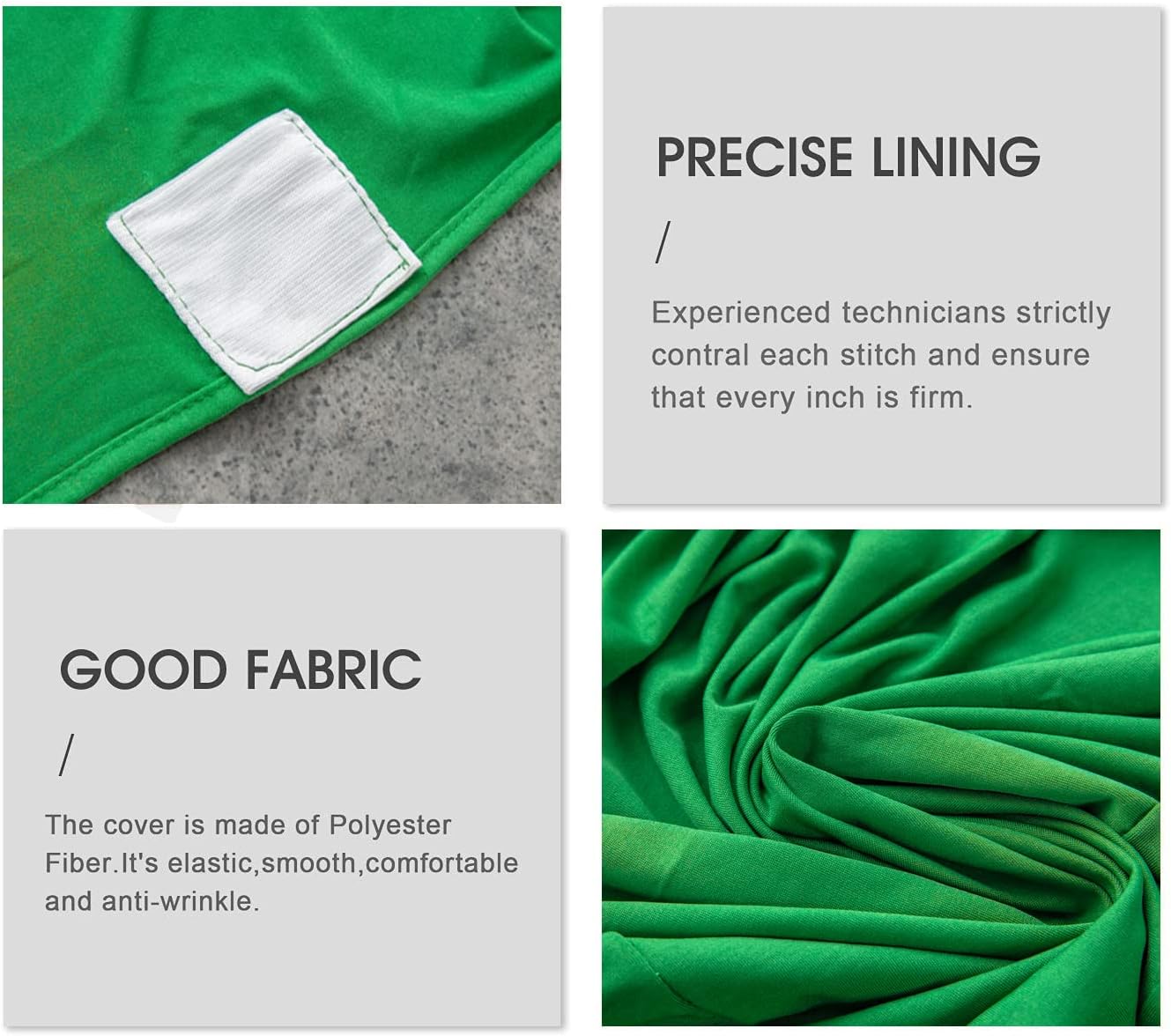 10 fundas para sillas de elastano verde fresco, fundas elásticas universales para sillas de banquetes, fundas protectoras universales para bodas,