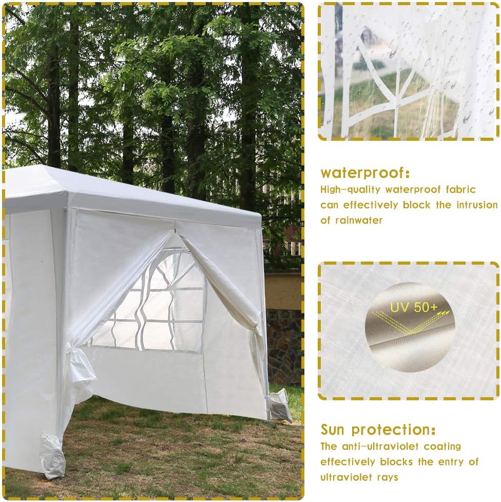 Gazebo, carpa con dosel, carpa para el exterior, gazebo con dosel para bodas, fiestas, carpa para fiestas, color blanco
