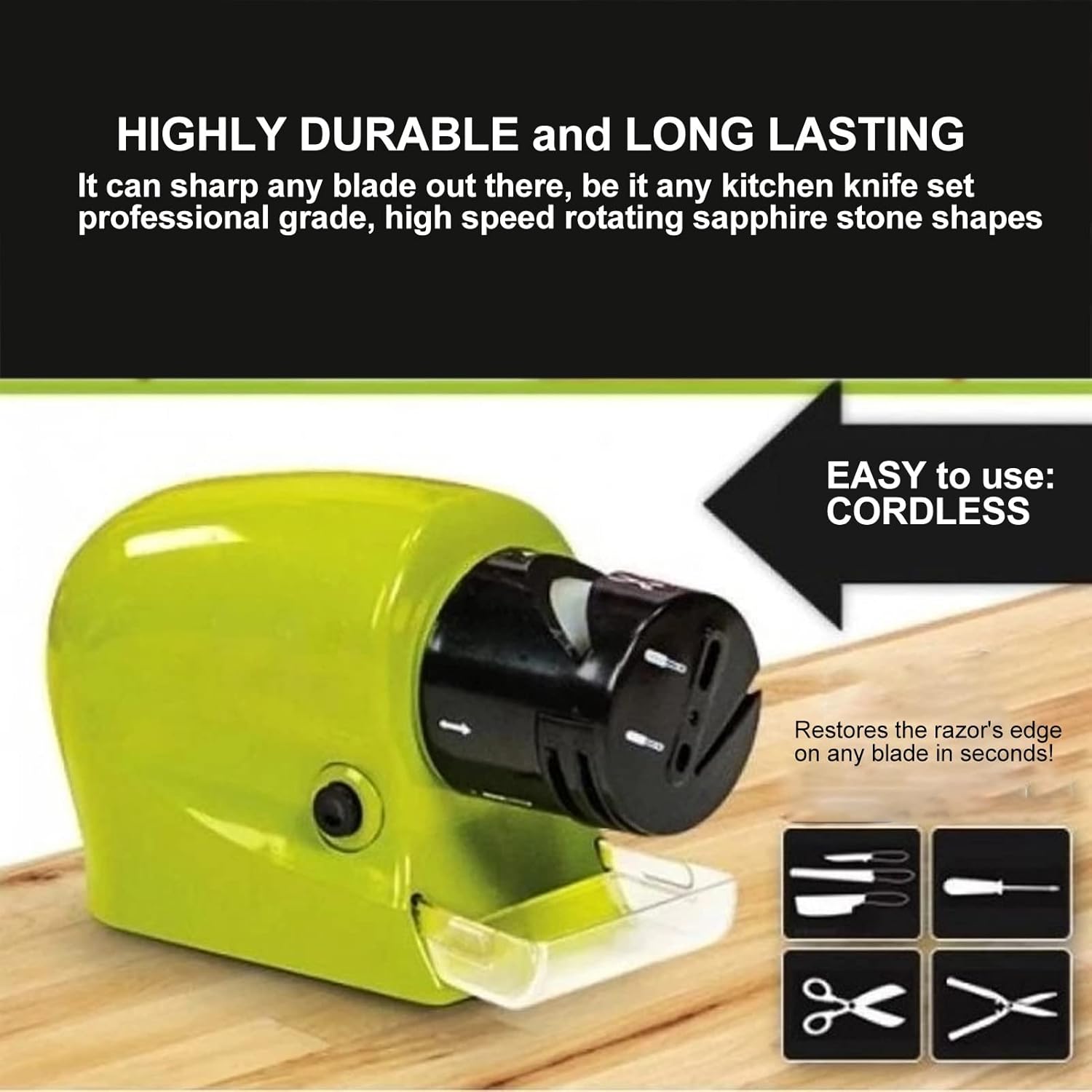 Pwshymi Afiladores de cuchillos eléctricos, para cuchillos de cocina, afilador automático de cuchillos de cocina, kit de electrodomésticos de cocina