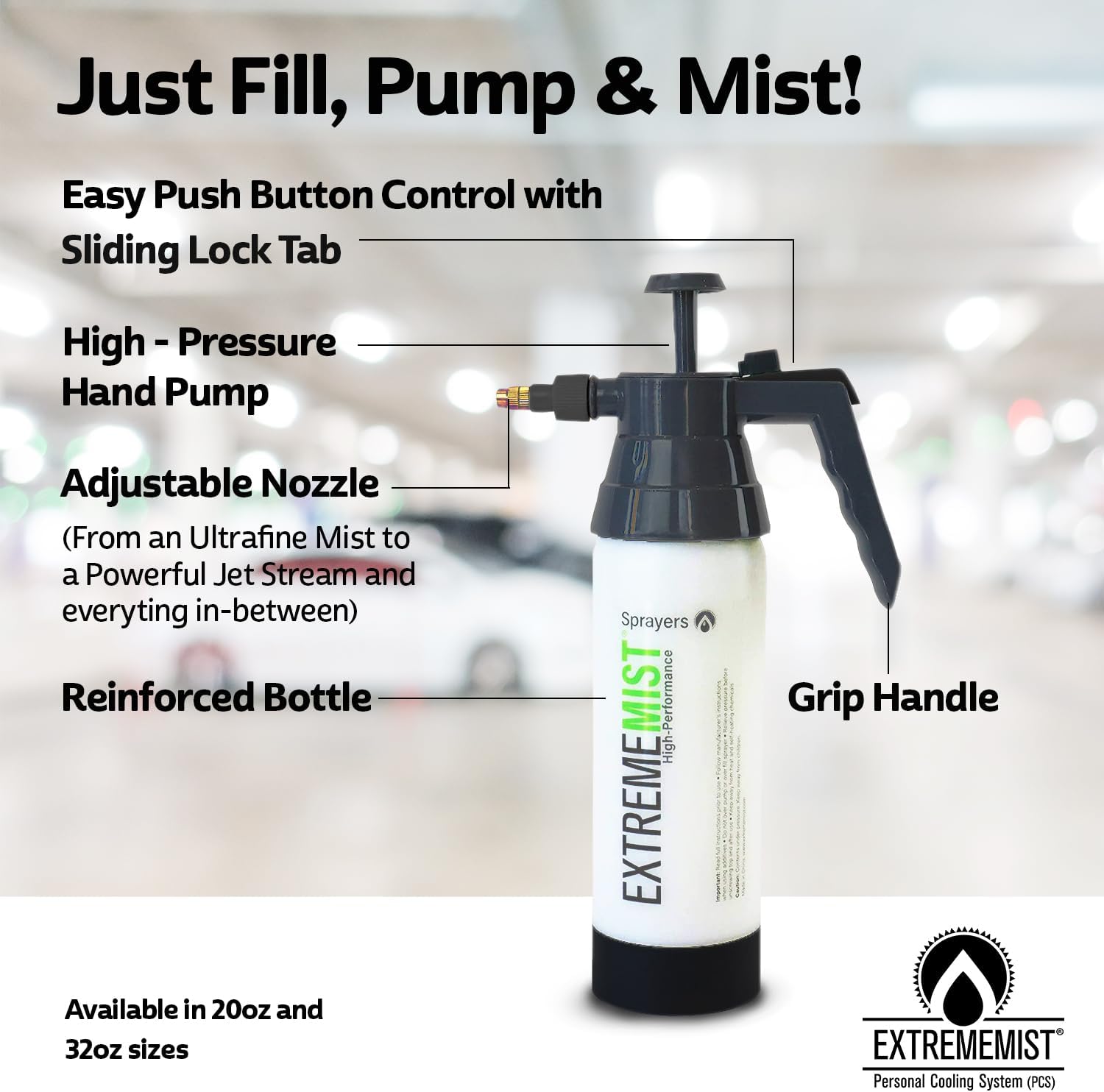 EXTREMEMIST Pulverizador automotriz de alta presión  Pulverizador de bomba de mano para detalles interiores y exteriores  Mister portátil con