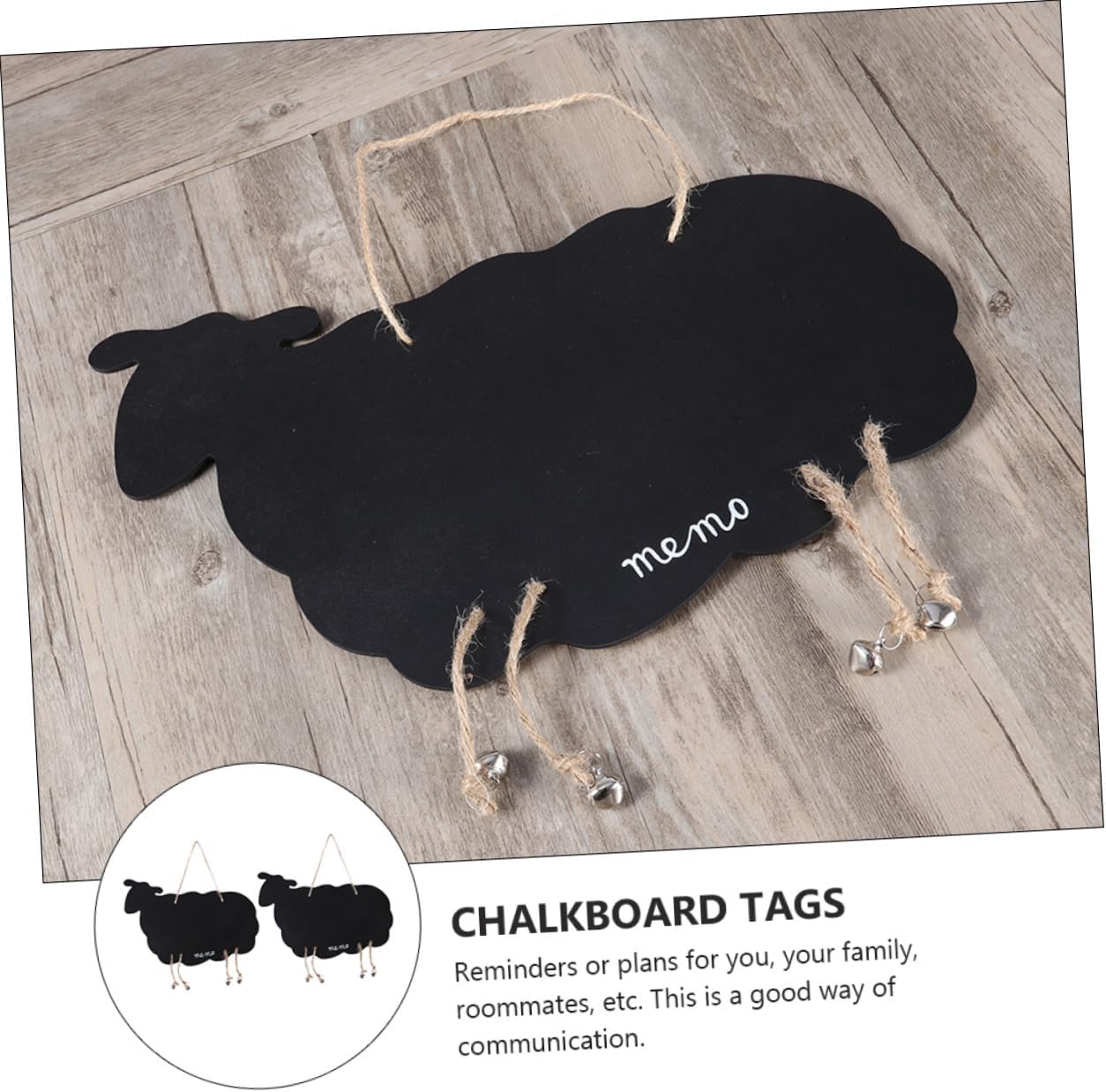 TEHAUX 6 Pcs Double Sided Hanging Blackboard Hanging Blackboard Plaque Hanging Chalkboard Wedding Sign Welcome Chalkboard Sign Message Chalkboard