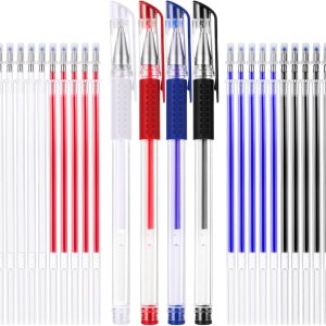 Bewudy 4 bolígrafos borrables con calor para tela con 20 repuestos, rotuladores de tela de 4 colores, marcadores de tela para acolchar, costura, Bewudy 4 bolígrafos borrables con calor para tela con 20 repuestos, rotuladores de tela de 4 colores, marcadores de tela para acolchar, costura,