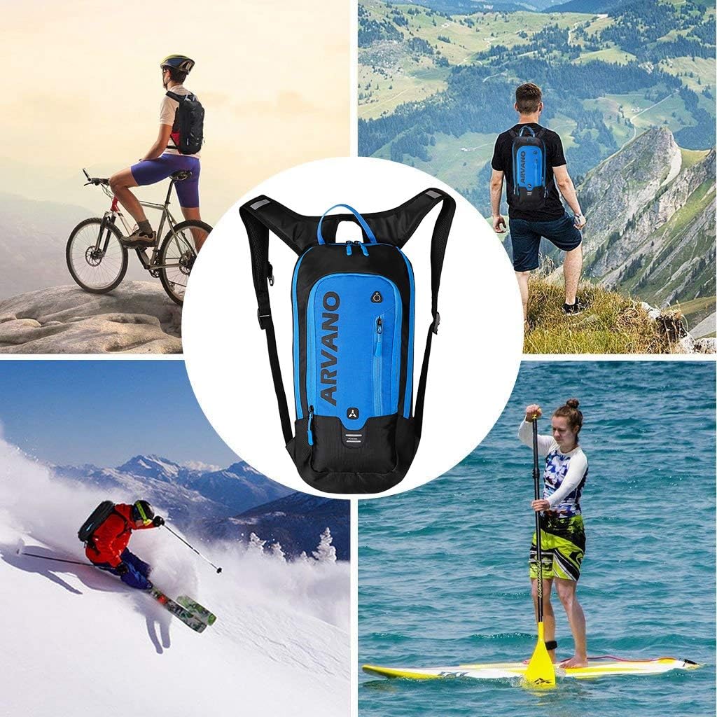 Arvano Mochila de bicicleta pequeña de ciclismo de montaña ligera de 6 litros – MTB ciclismo, senderismo, esquí, bicicleta de nieve, snowboard