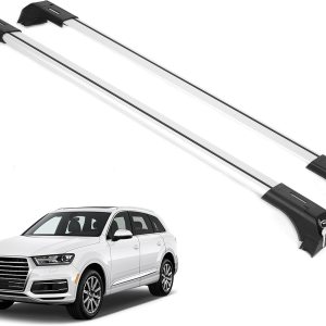 Barras transversales de techo para Audi Q7 2016-2024  Barras transversales de aluminio con bloqueo antirrobo para techo  Compatible con techos de Barras transversales de techo para Audi Q7 2016-2024  Barras transversales de aluminio con bloqueo antirrobo para techo  Compatible con techos de