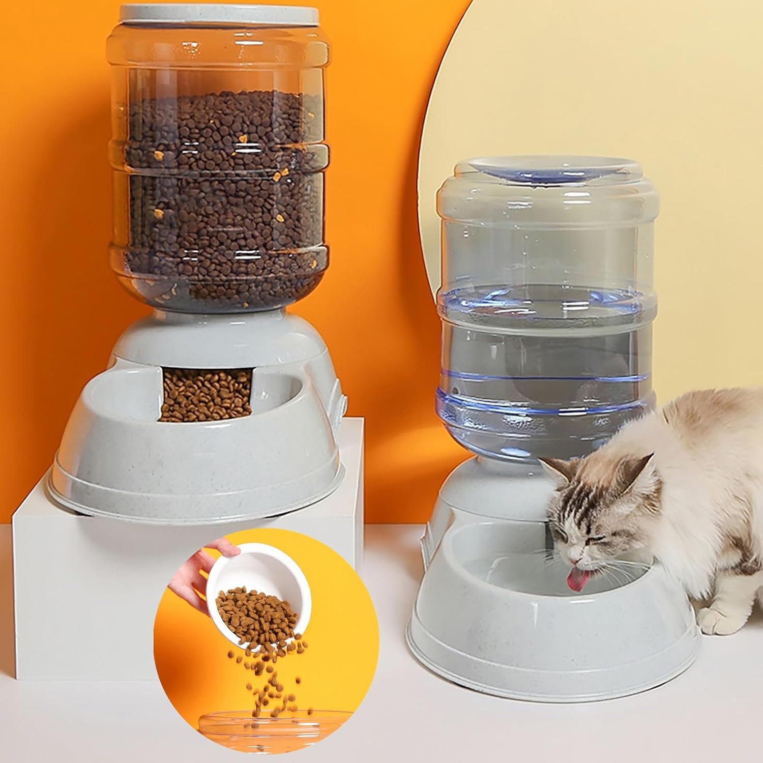 Comedero automático para perros, dispensador de comederos para perros grandes, estación de alimentación automática de 3 galones por gravedad para