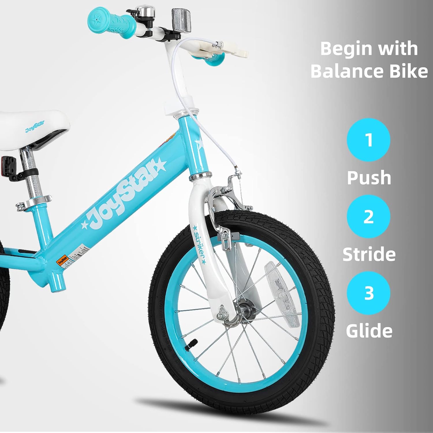 JOYSTAR Bicicleta de equilibrio de 1416 pulgadas para niños pequeños y niños de 3 a 8 años de edad, bicicleta de equilibrio deportiva para niños con