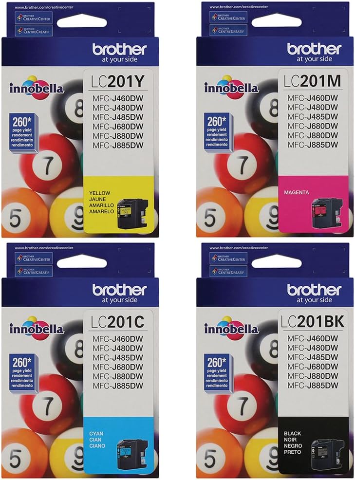 GENUINE BROTHER LC201 LC201BK LC201C LC201M LC201Y TINTA Negro Cian Magenta Amarillo, Negro, Cian, Magenta, Amarillo