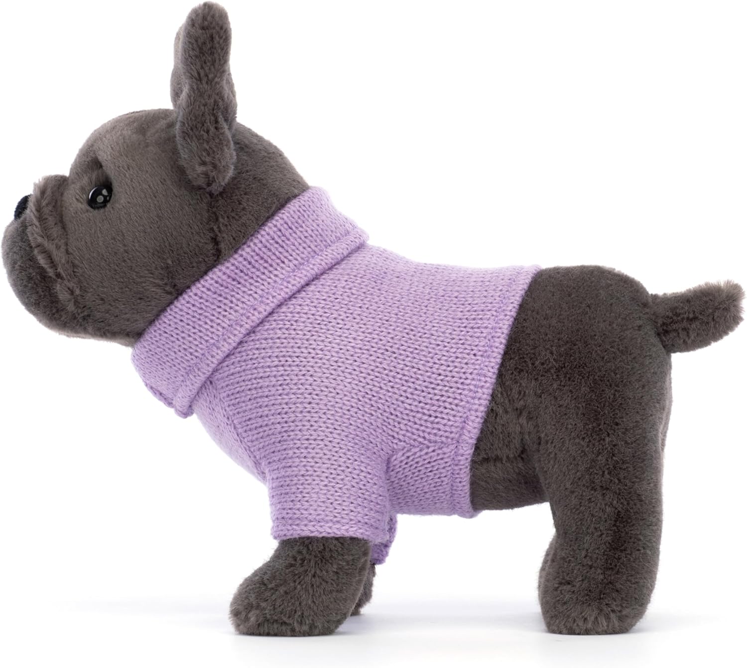 Jellycat Suéter Bulldog Francés Peluche Perro Felpa, Suéter Púrpura