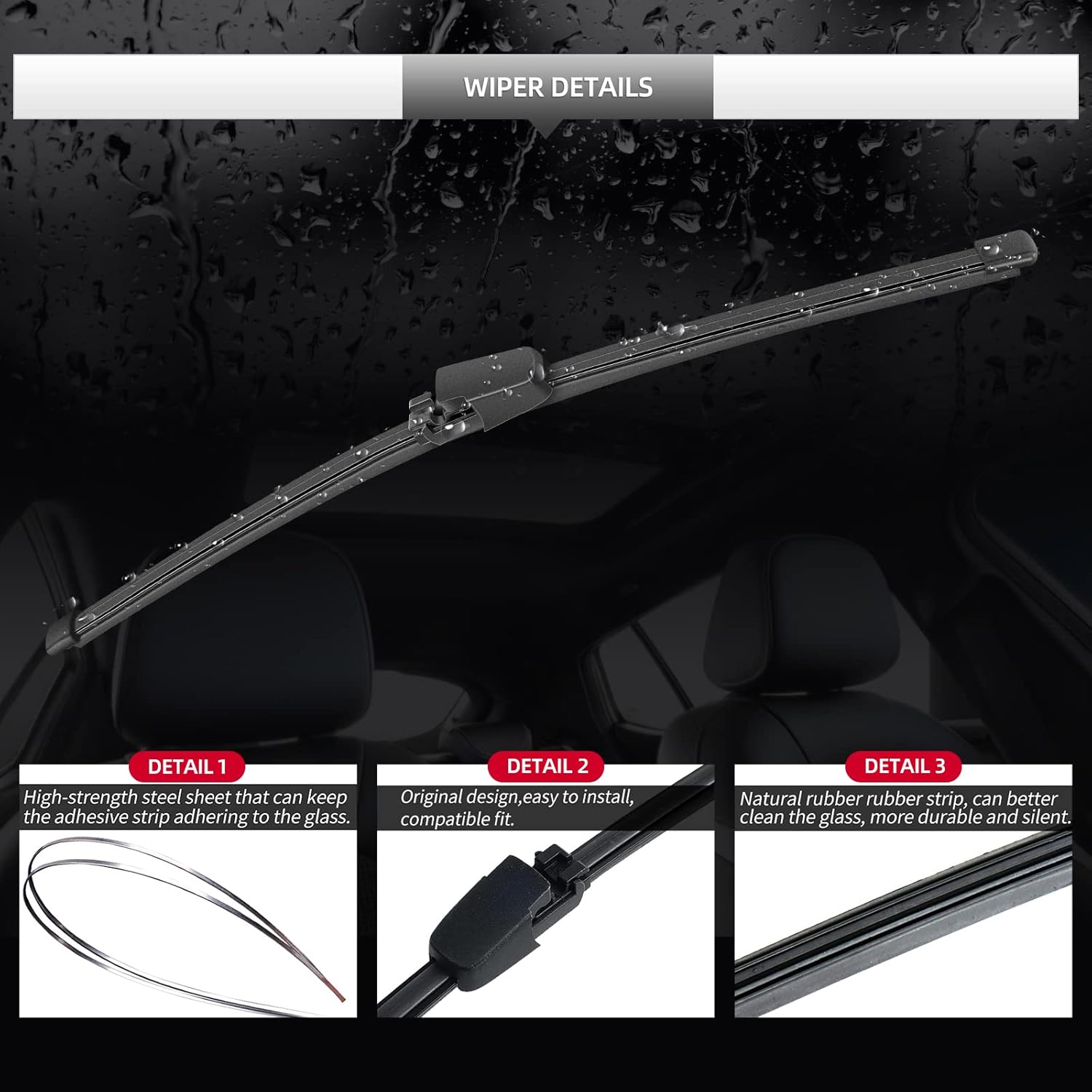 Repuesto para Volkswagen Tiguan 2009-2017 Conjunto de limpiaparabrisas trasero y brazo
