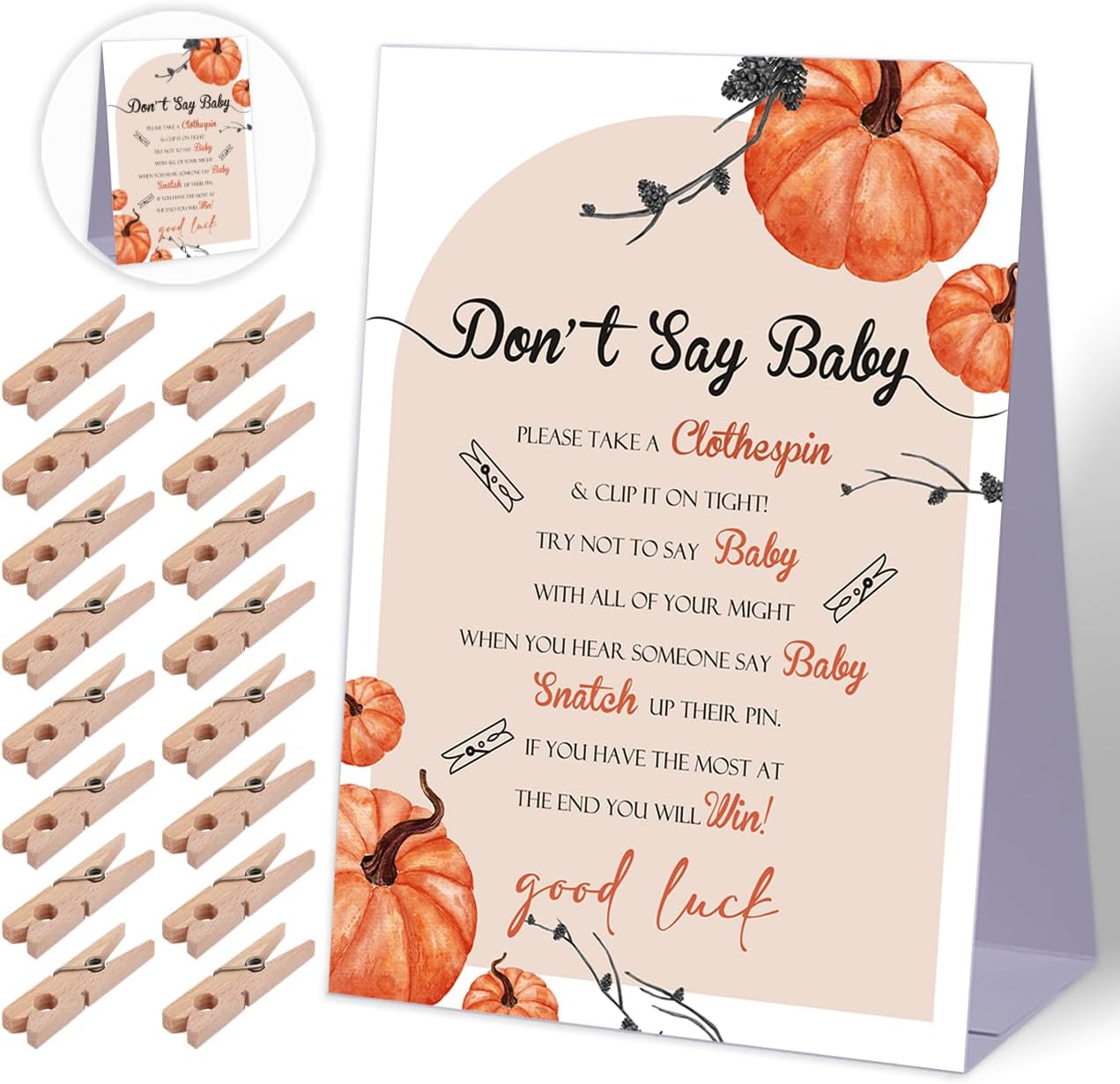 Juego de Baby Shower Don’t Say Baby Shower, decoraciones de baby shower, decoraciones rústicas para baby shower, decoraciones neutrales para baby