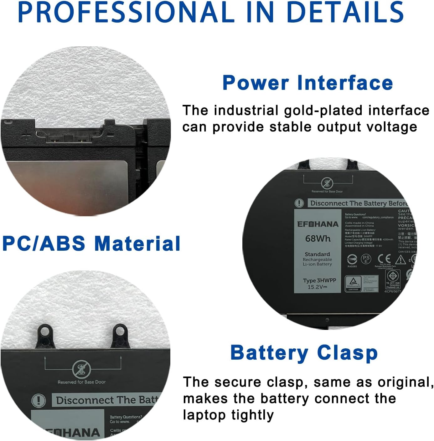3HWPP – Batería de repuesto para laptop Dell Latitude 5401 5410 5411 5501 5510 5511 Precisión 3541 3551 Inspiron 7706 2 en 1 Inspiron 17 75007506 2