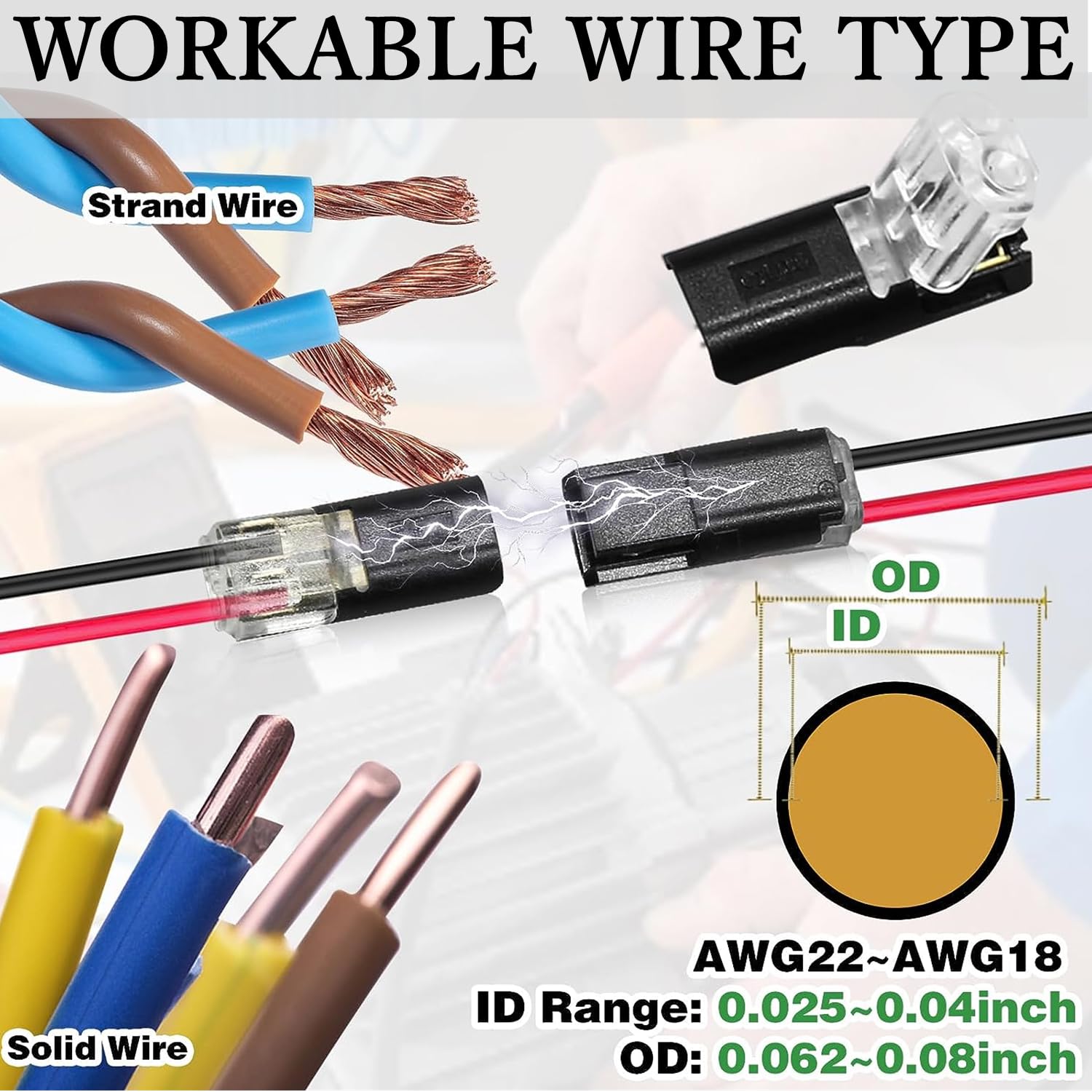 20 conectores enchufables de doble cable, conectores de tira de luz LED, 2 pines, conectores de tira de luces LED, conectores de conexión rápida