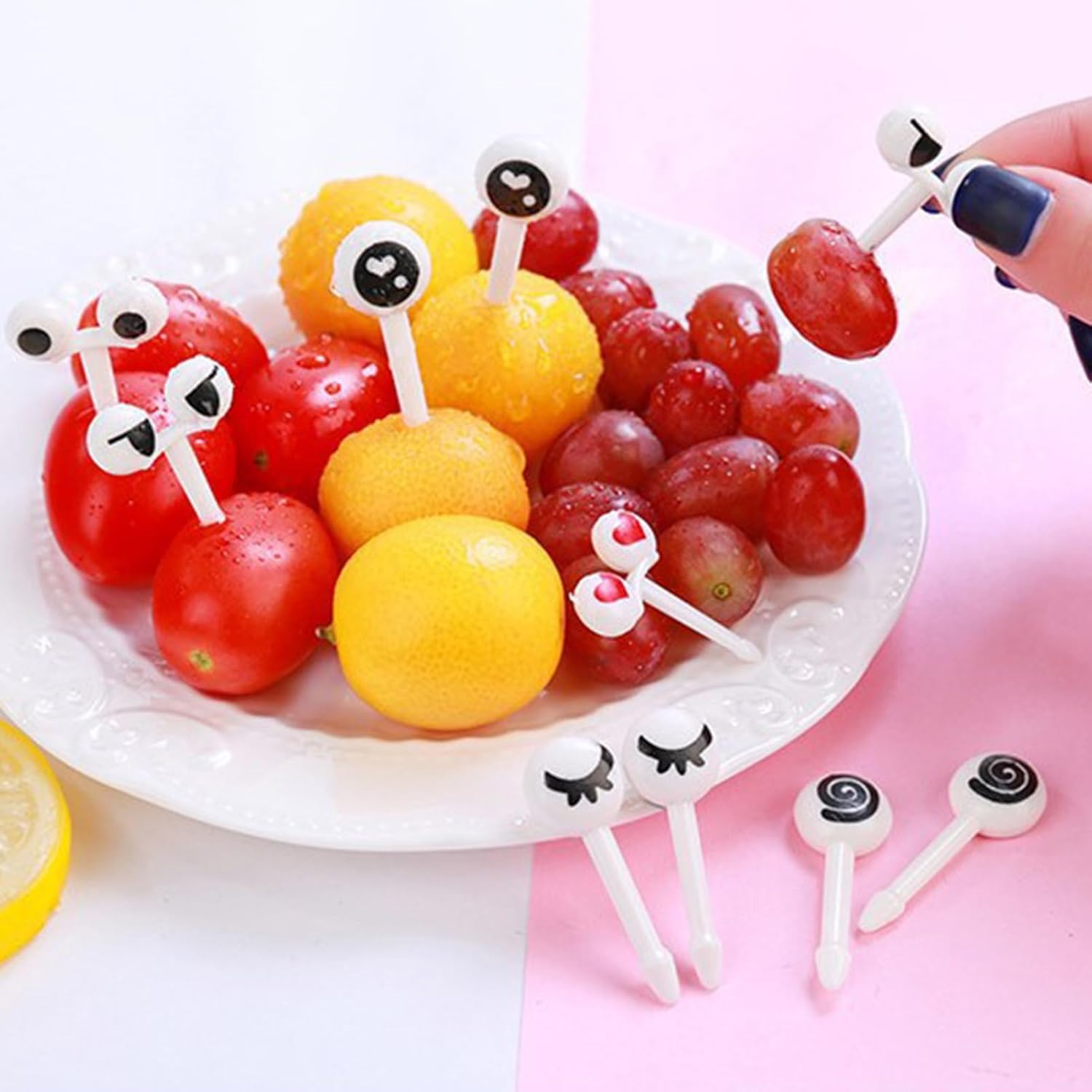 1852120 piezas de alimentos de animales para niños, divertidas selecciones Bento para comensales quisquillosos, lindos palillos de dientes de comida