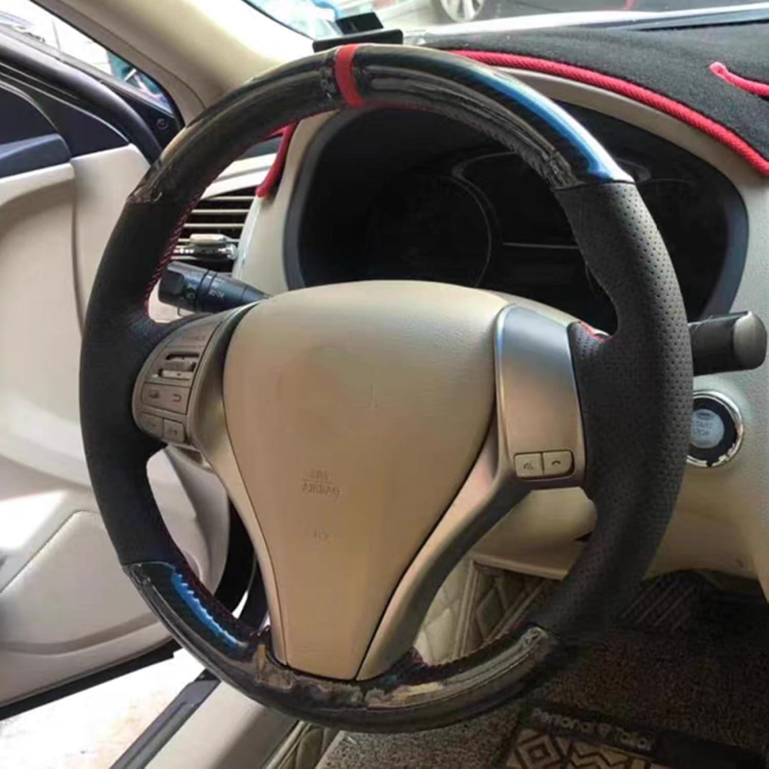 Steering Wheel Covers for Nissan X-Trail Teana Altima Qashqai Tiida Pulsar Navara, Custom Car Steering Wheel Cover