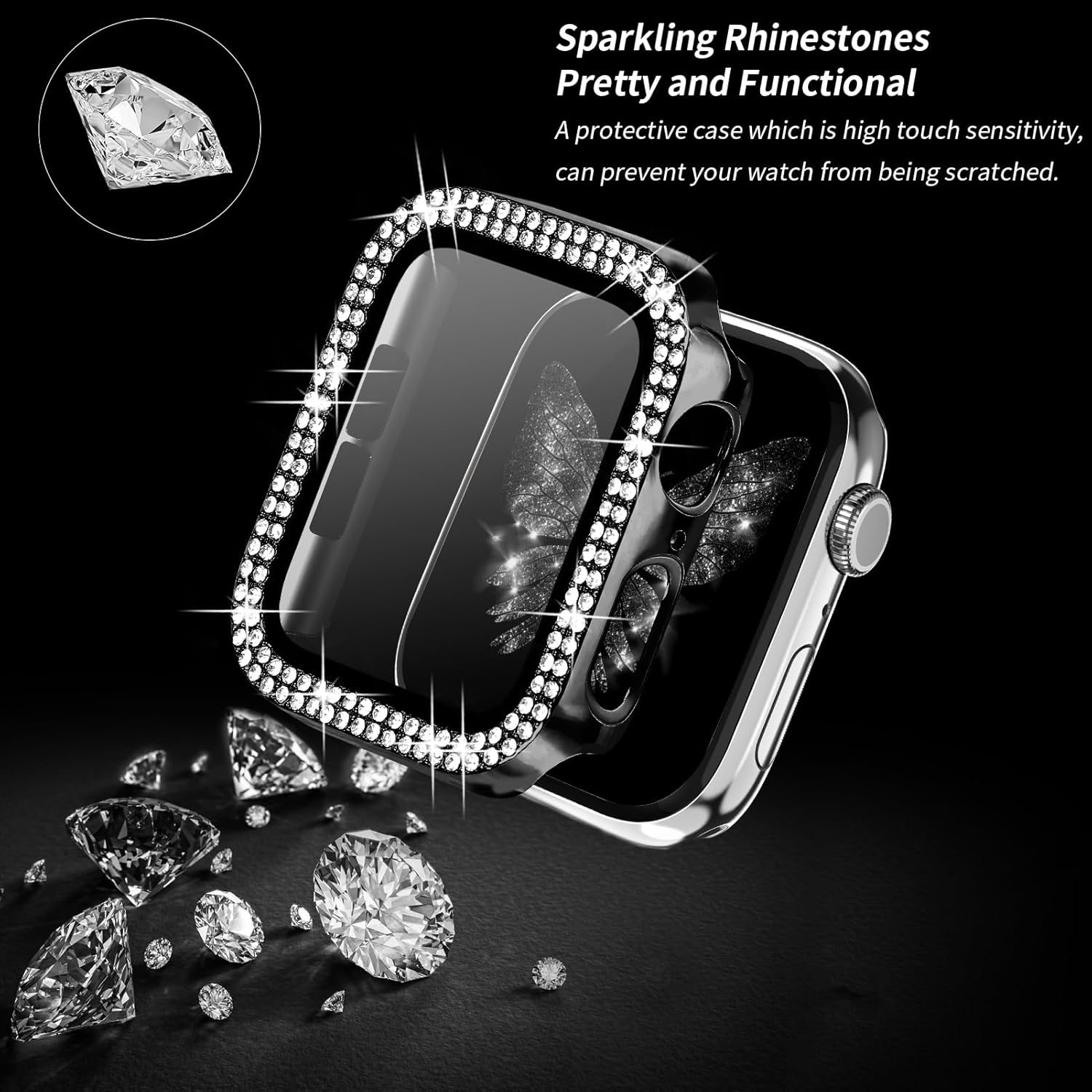 Correa magnética para mujer compatible con Apple Watch Band 1.496 in 1.575 in 1.614 in 1.654 in 1.732 in 1.772 in, correa de acero inoxidable