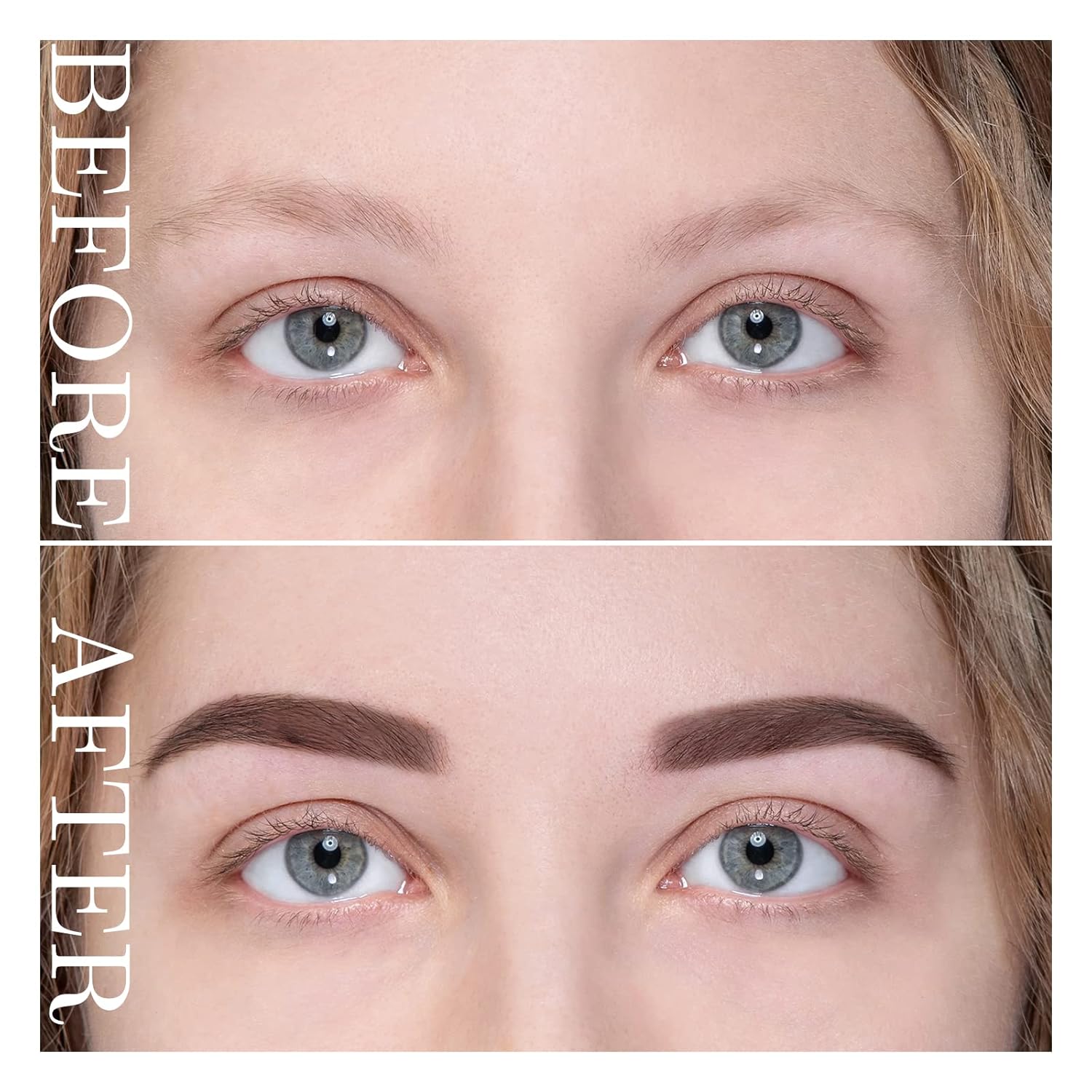 Boobeen Lápiz de cejas impermeable, pluma definidora de cejas de larga duración, bolígrafo delineador de ojos multiusos, maquillaje de cejas mate