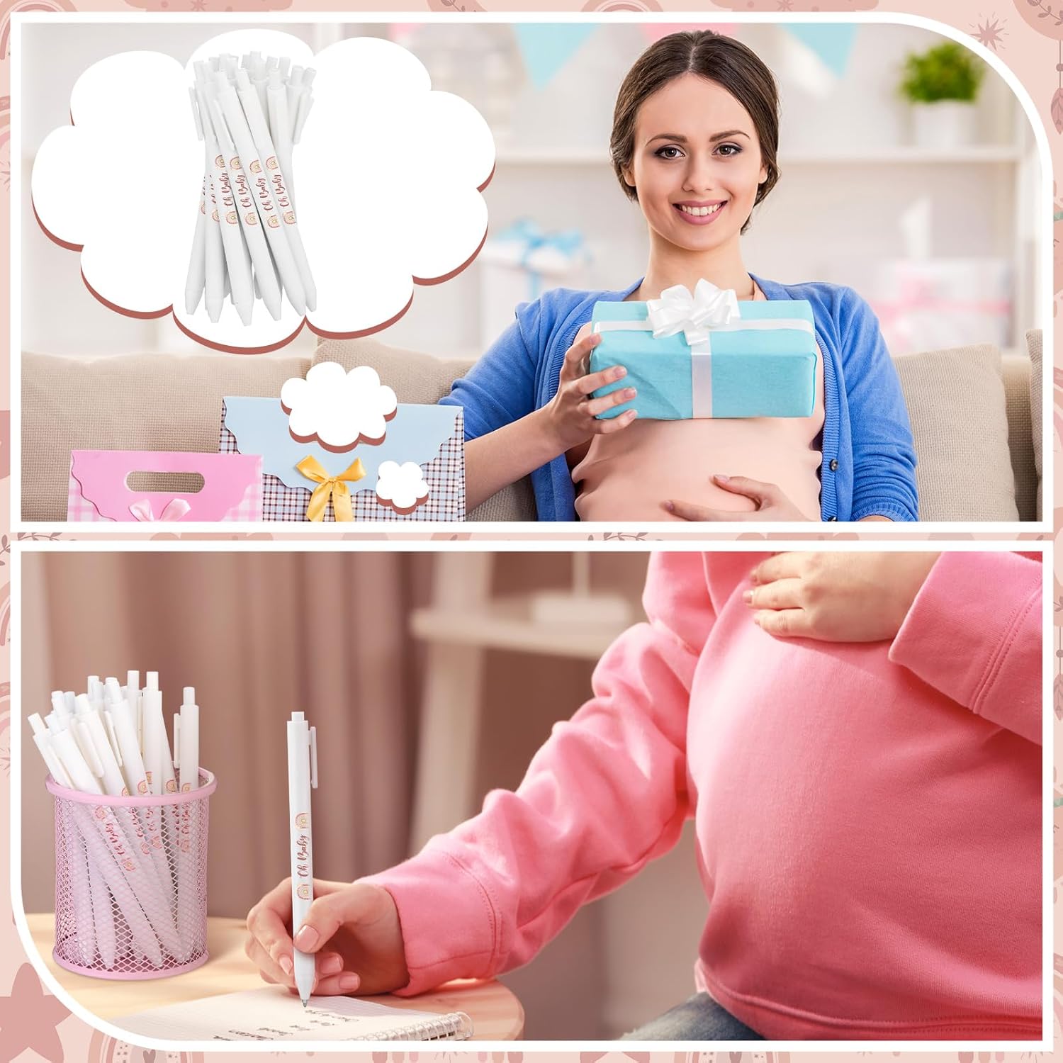 36 bolígrafos retráctiles de tinta de gel para baby shower, para invitados, juegos a granel, niños o niñas, bolígrafos de gel retráctiles,
