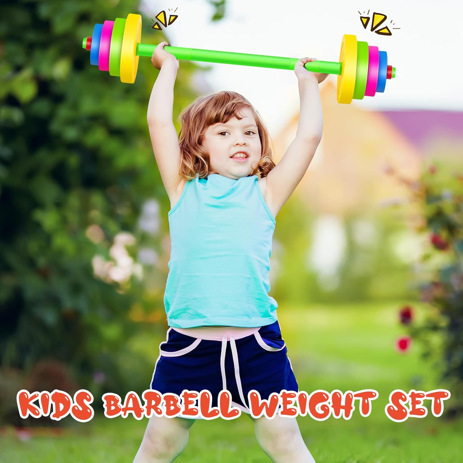 Juego de 2 mancuernas para niños, equipo de entrenamiento colorido, pesas de plástico para niños, principiantes, ejercicio, gimnasio, fitness,