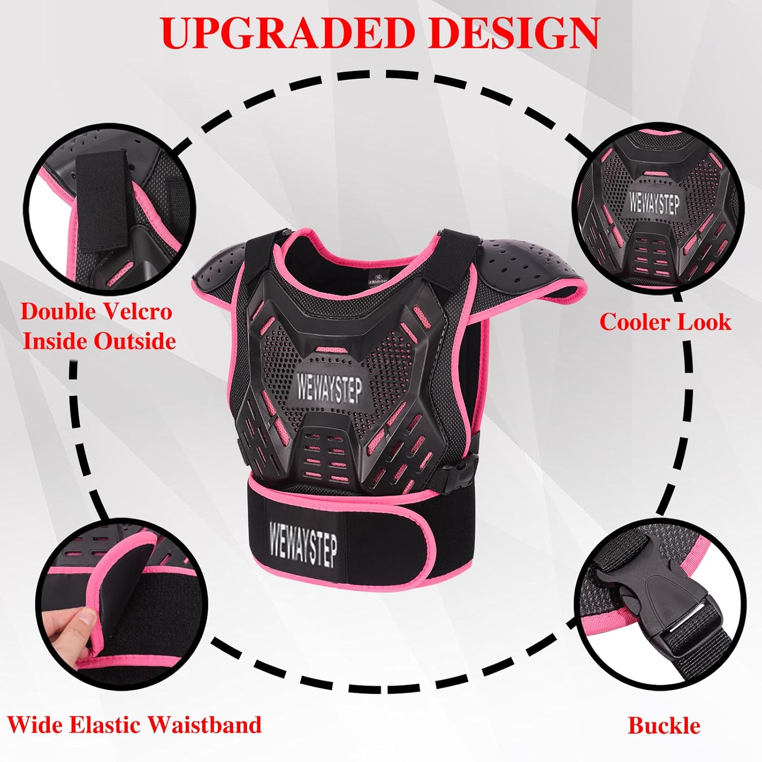 Armadura de motocicleta para niños, protector de pecho para niños, equipo de protección de motocicleta, chaleco de armadura corporal, rodilleras,