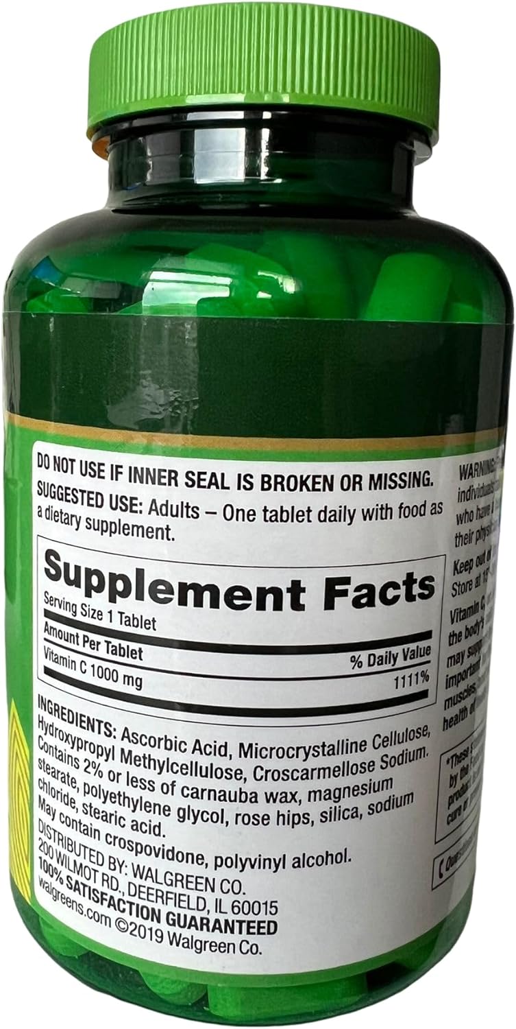 Finest Nutrition Vitamina C con escaramujos 1000 mg, 200 tabletas