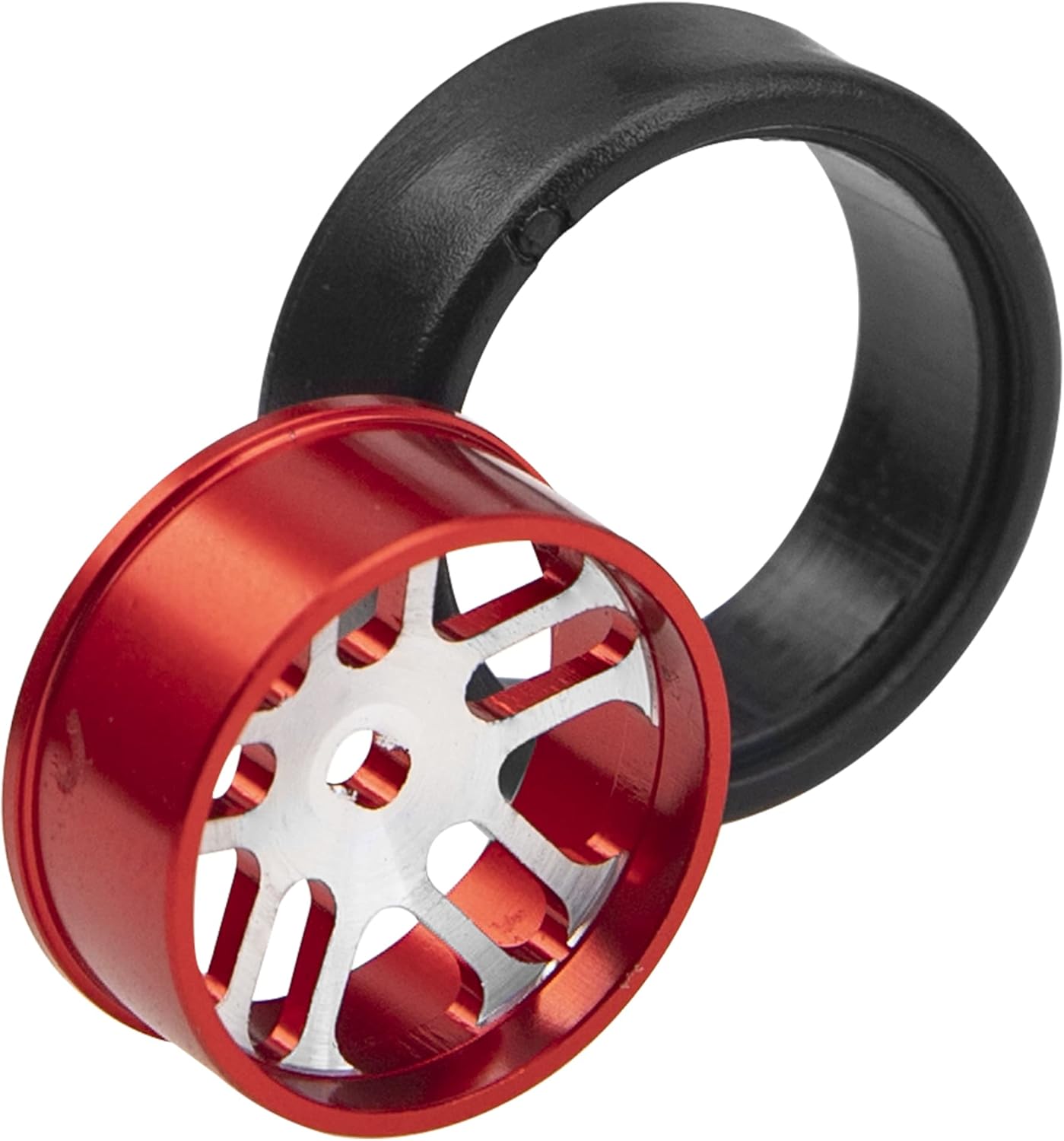 ShareGoo – Llantas de aleación y neumáticos de plástico compatibles con 128 Wltoys K969 K989 P929 Drift Kyosho Mini-Z Mini-Q Mini-D RC Drift Car