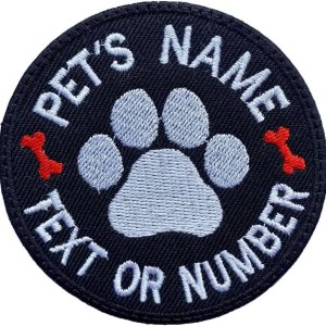 Parche personalizado con nombre de mascota, con texto bordado personalizado y accesorio táctico para ropa, sombreros, chaquetas, mochilas (bandera Parche personalizado con nombre de mascota, con texto bordado personalizado y accesorio táctico para ropa, sombreros, chaquetas, mochilas (bandera