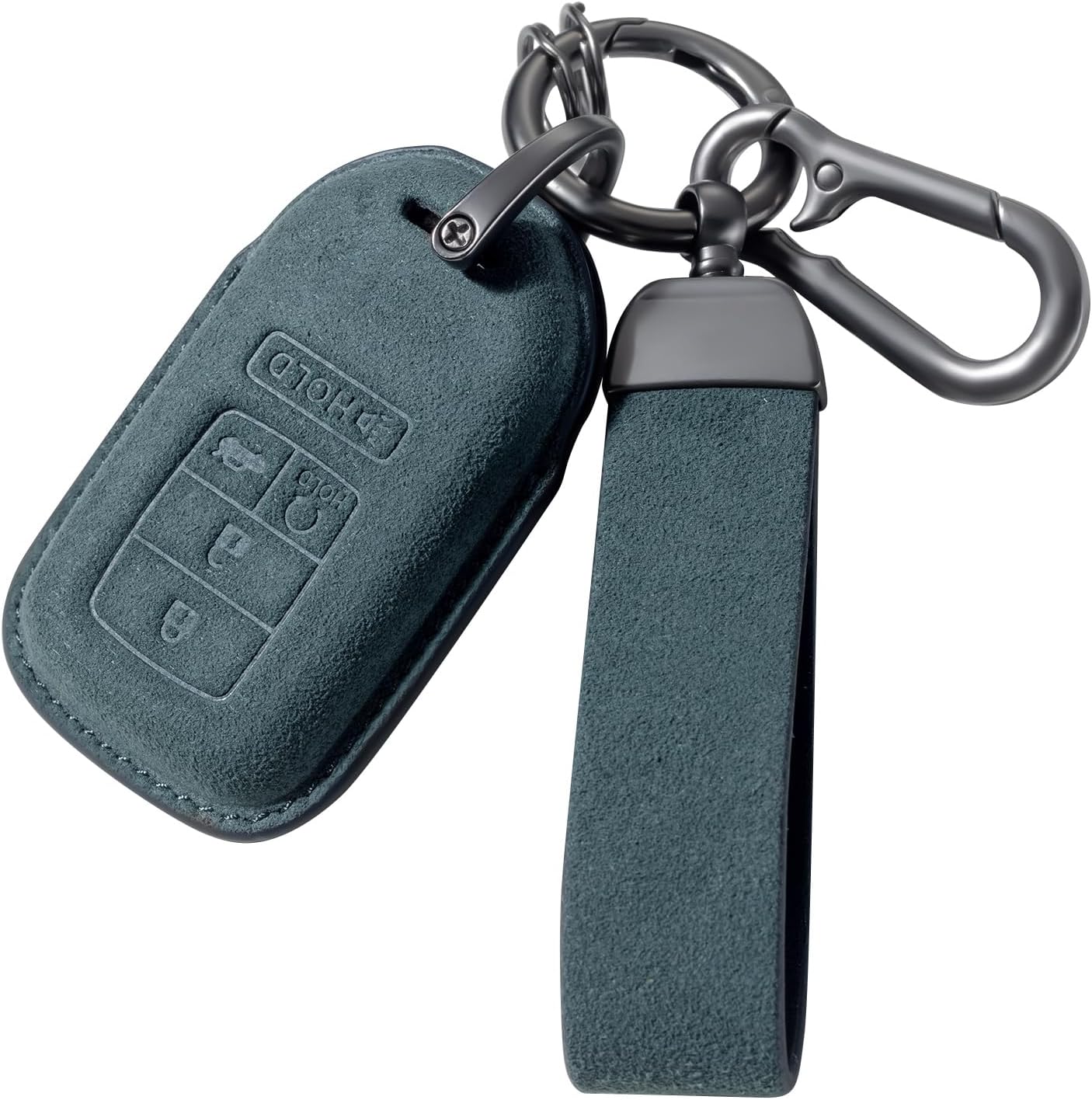 Funda para llavero Honda con cordón de gamuza para llavero, protector de llavero compatible con Honda Accord Civic CRV Pilot Odyssey Passport Smart