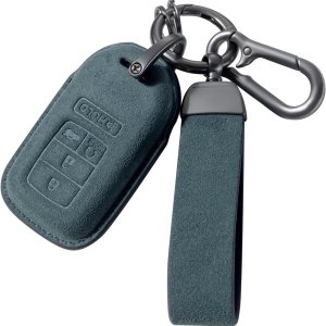 Funda para llavero Honda con cordón de gamuza para llavero, protector de llavero compatible con Honda Accord Civic CRV Pilot Odyssey Passport Smart Funda para llavero Honda con cordón de gamuza para llavero, protector de llavero compatible con Honda Accord Civic CRV Pilot Odyssey Passport Smart