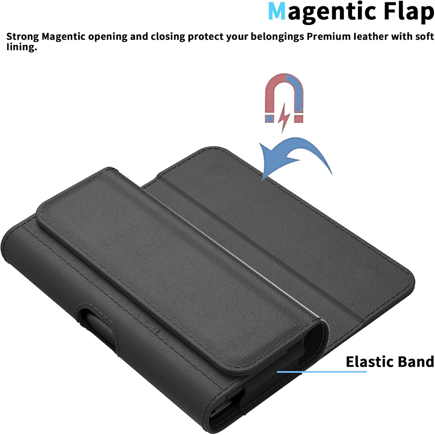 Funda de cuero para teléfono con cinturón para Samsung Galaxy Z Fold 5, funda Z Fold 4, funda Z Fold 3, bolsa de transporte para teléfono Galaxy Z