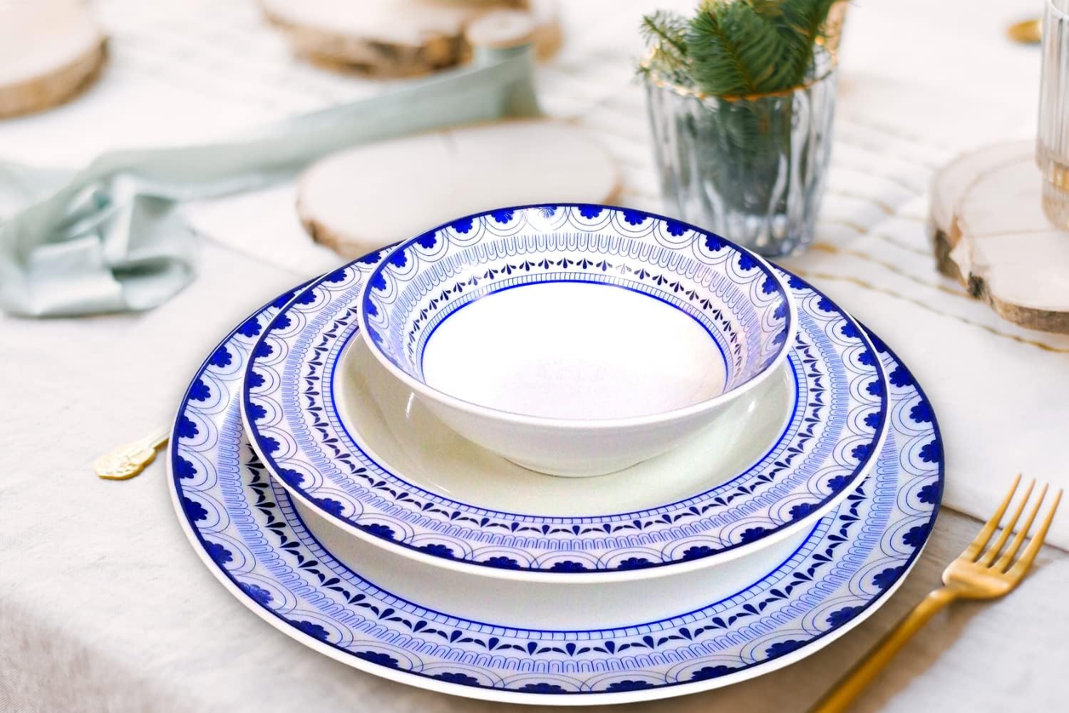 Braque Juego de 6 platos de cerámica para almuerzo, juego de platos de 8 pulgadas, para postre, ensalada, aperitivo, plato pequeño apto para