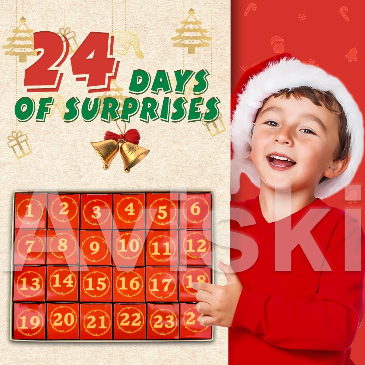Calendario de Adviento de Navidad 2023 – Tienda de Navidad, 1000 piezas de rompecabezas de vacaciones para niños y adultos, 24 cajas de rompecabezas