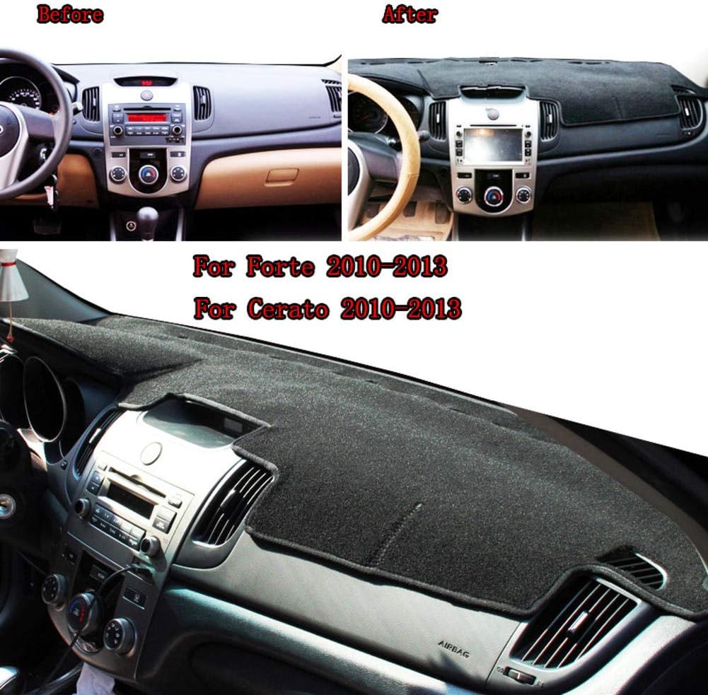 Para KIA Forte Cerato 2009-2012 2013, cubierta de tablero de instrumentos de coche, alfombra de sombrilla, accesorios para alfombras