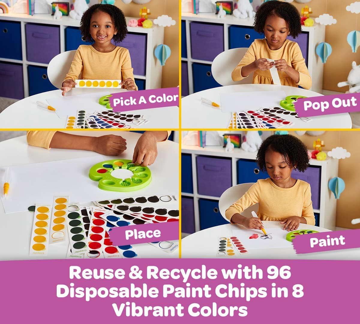 Crayola Juego de pintura de acuarela, paleta de pintura para reventar y pintar, pinturas lavables para niños, regalo (paquete de 2)