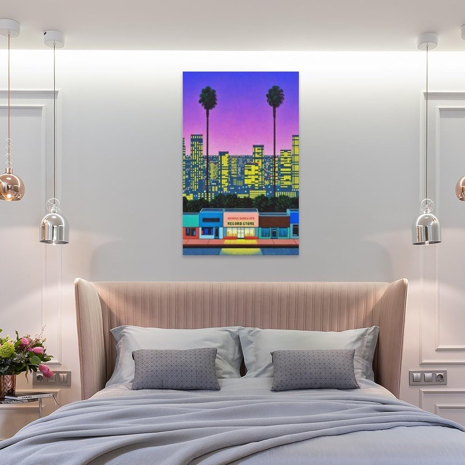 Pintura de paisaje retro moderna estilo pop Nagai Hiroshi Home Bar decoración de pared (6) pósteres e impresiones de pintura en lienzo para