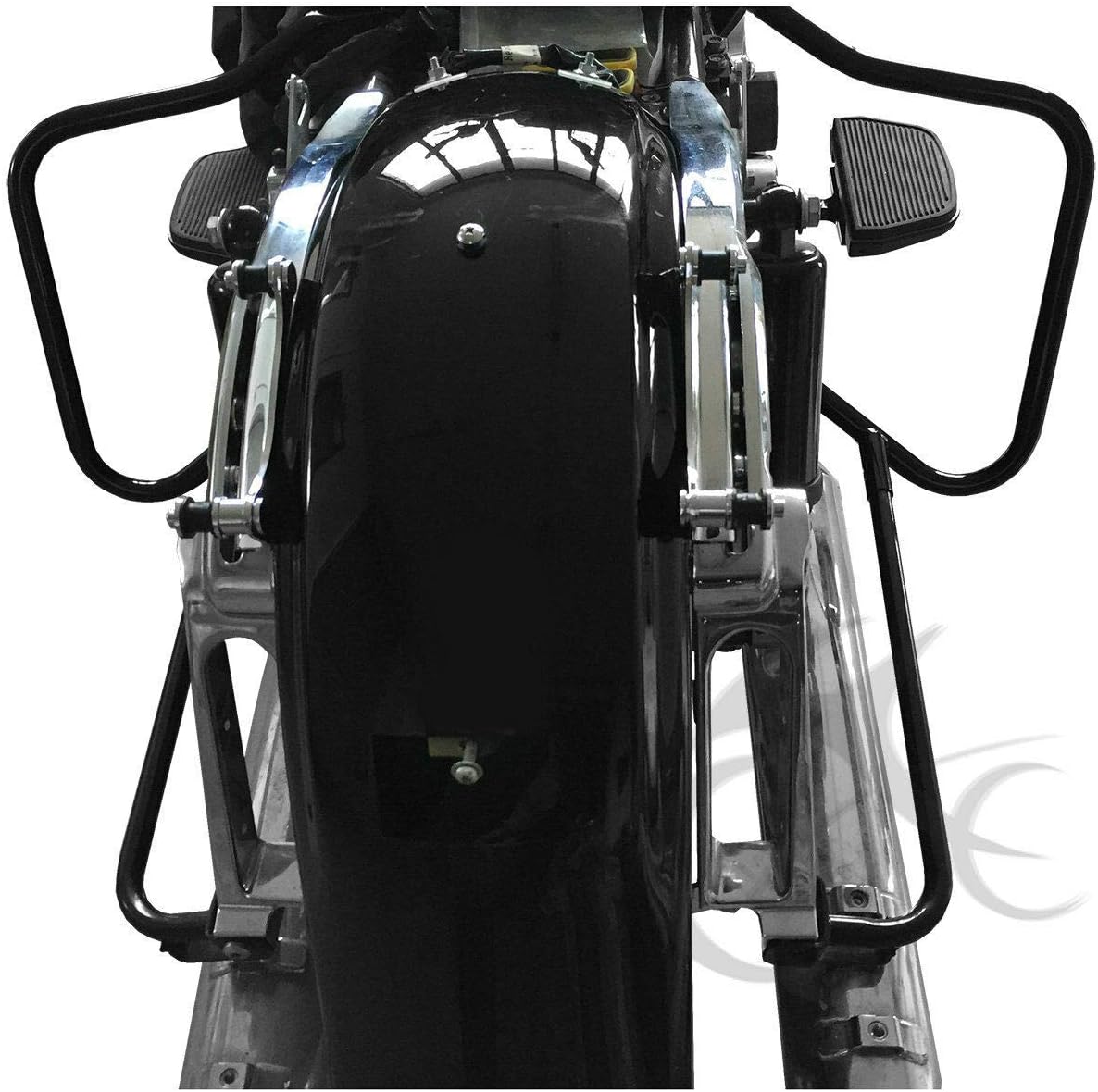 TCT-MOTORPARTS Soporte de alforja para barra de choque compatible con Harley Road King FLHR Street Glide FLHX Special FLHXS Ultra Limited FLHTK CVO