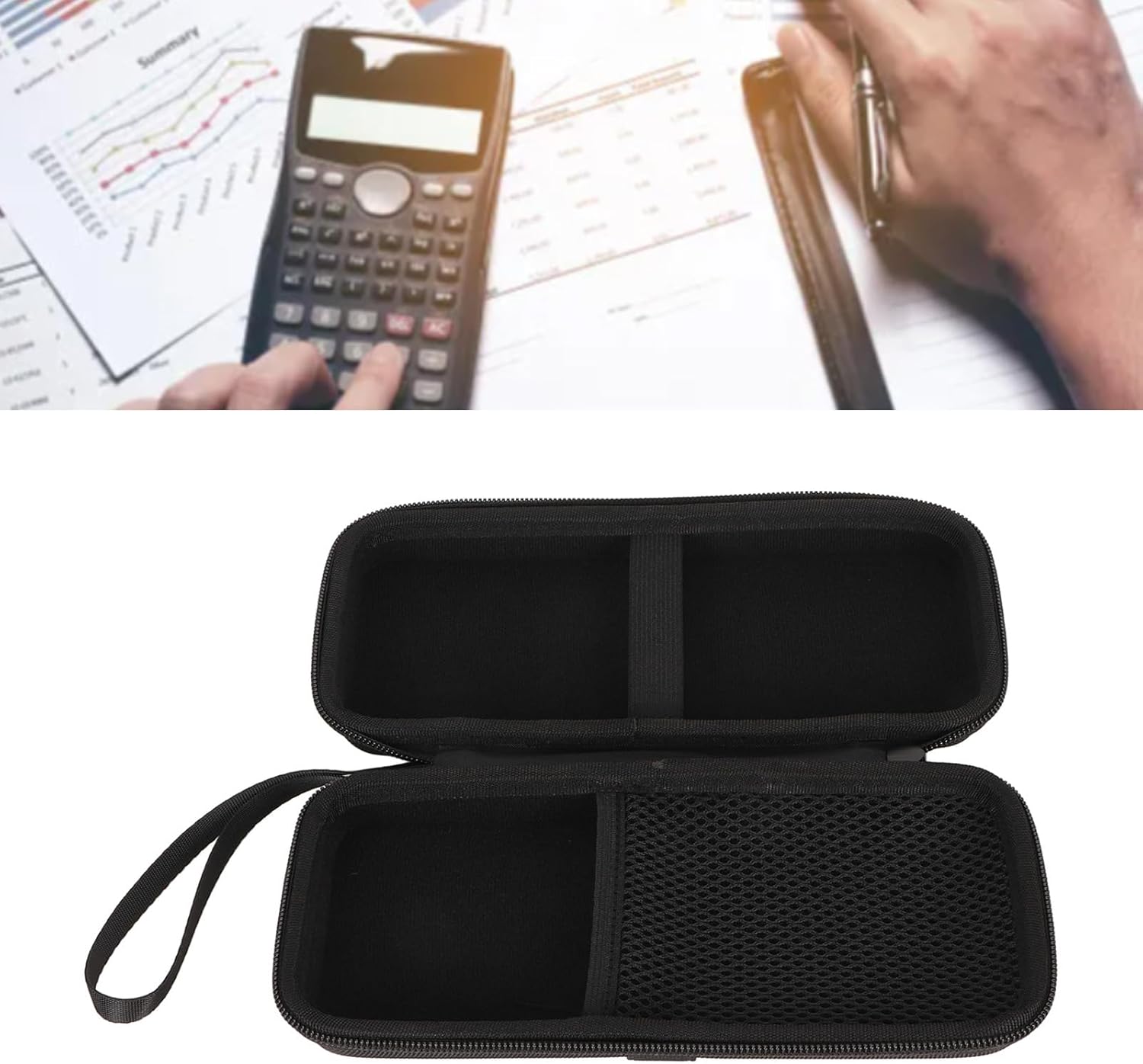 Estuche rígido para calculadora gráfica Texas Instruments TI-84 Plus CE, estuche de viaje duro antiestático, caja de transporte de nailon EVA duro