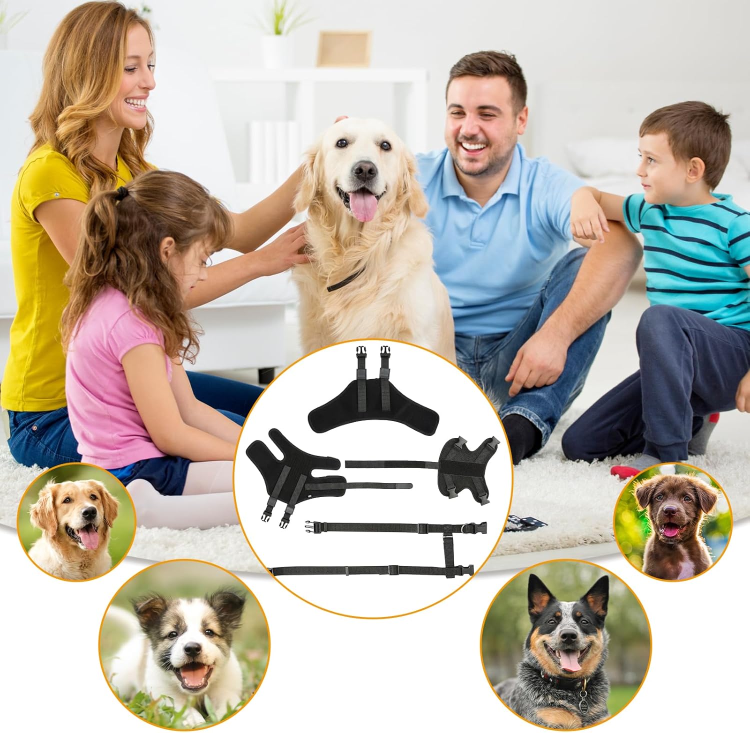 PLKO Rodillera para perro con estabilizadores laterales, soporte para ACL, luxación de la rodillera, artritis, calidez, estabilidad y alivio del