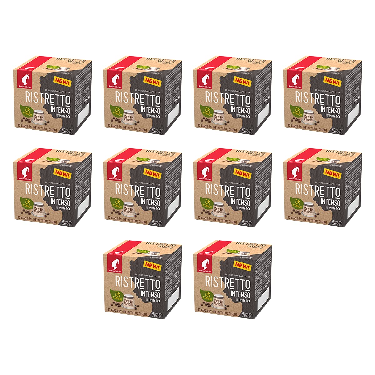 Julius Meinl – Compatible con Nespresso – Cápsulas Ristretto Intenso – 10 x 0.19 oz (Paquete de 10)